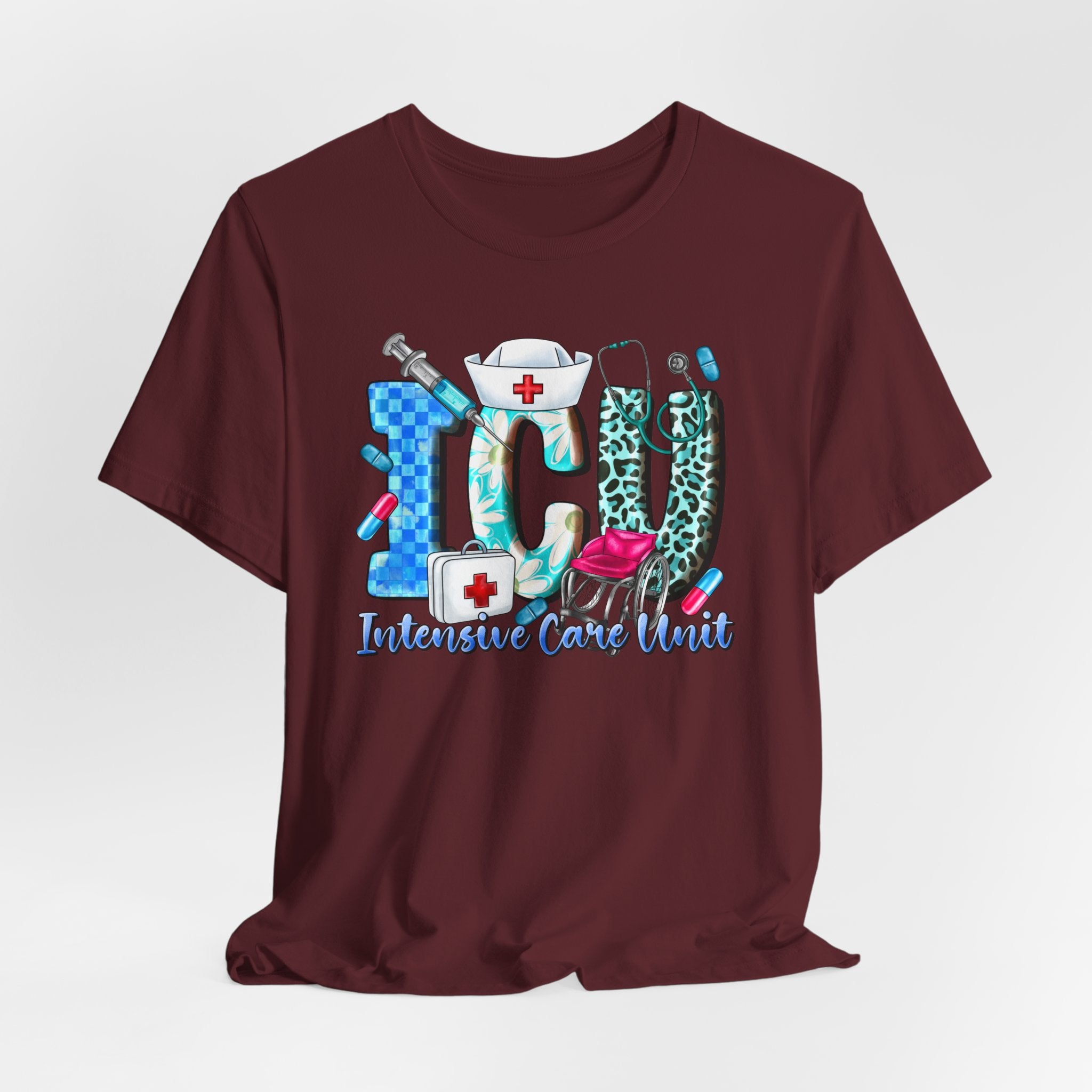 ICU Nurse Graphic Tee – Intensive Care Unit Medical Shirt