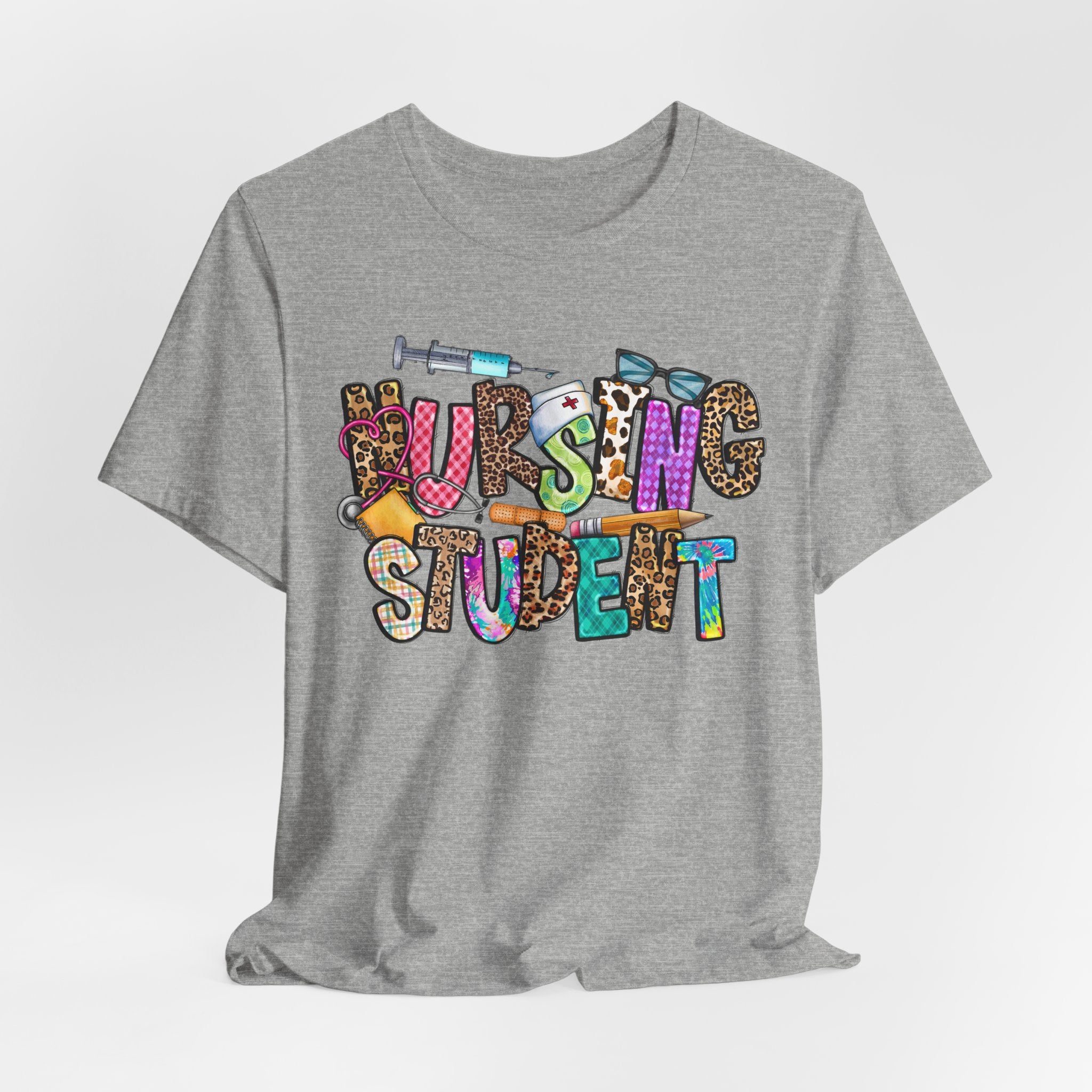 Nursing Student Colorful Doodle T-Shirt