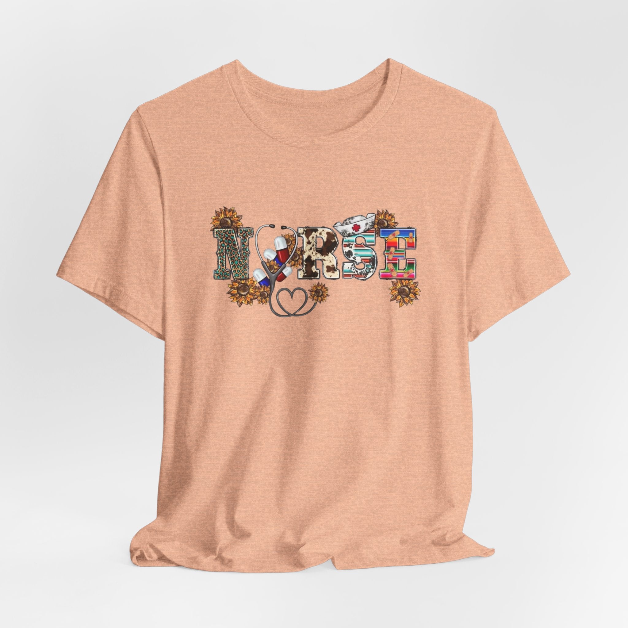 Blessed Floral Tee — "Blessed" Heart Graphic T-Shirt