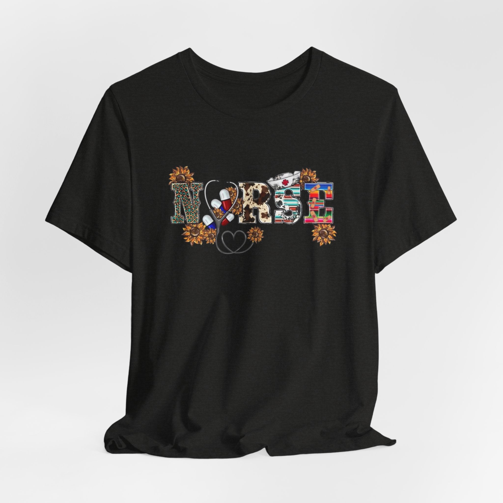 Blessed Floral Tee — "Blessed" Heart Graphic T-Shirt