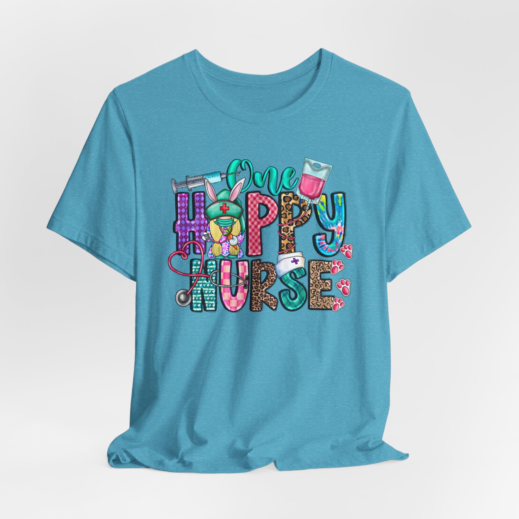 Happy Nurse Graphic Tee — Cute “One Happy Nurse” Scrubs Shirt