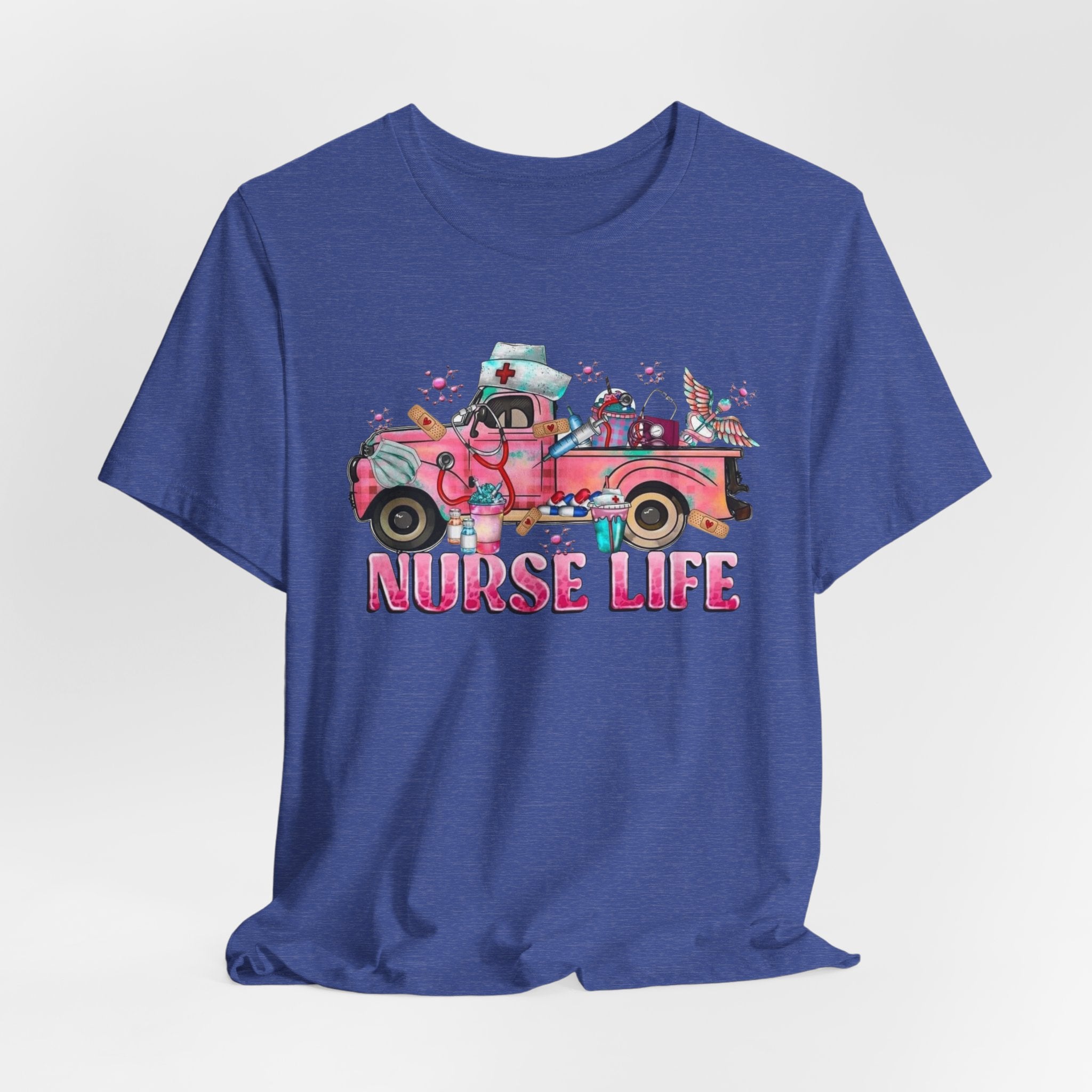 Nurse Life Pink Vintage Truck Tee