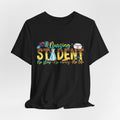 Nursing Student Graphic T-Shirt – 'Nursing Student' Cartoon Medical Icons Tee