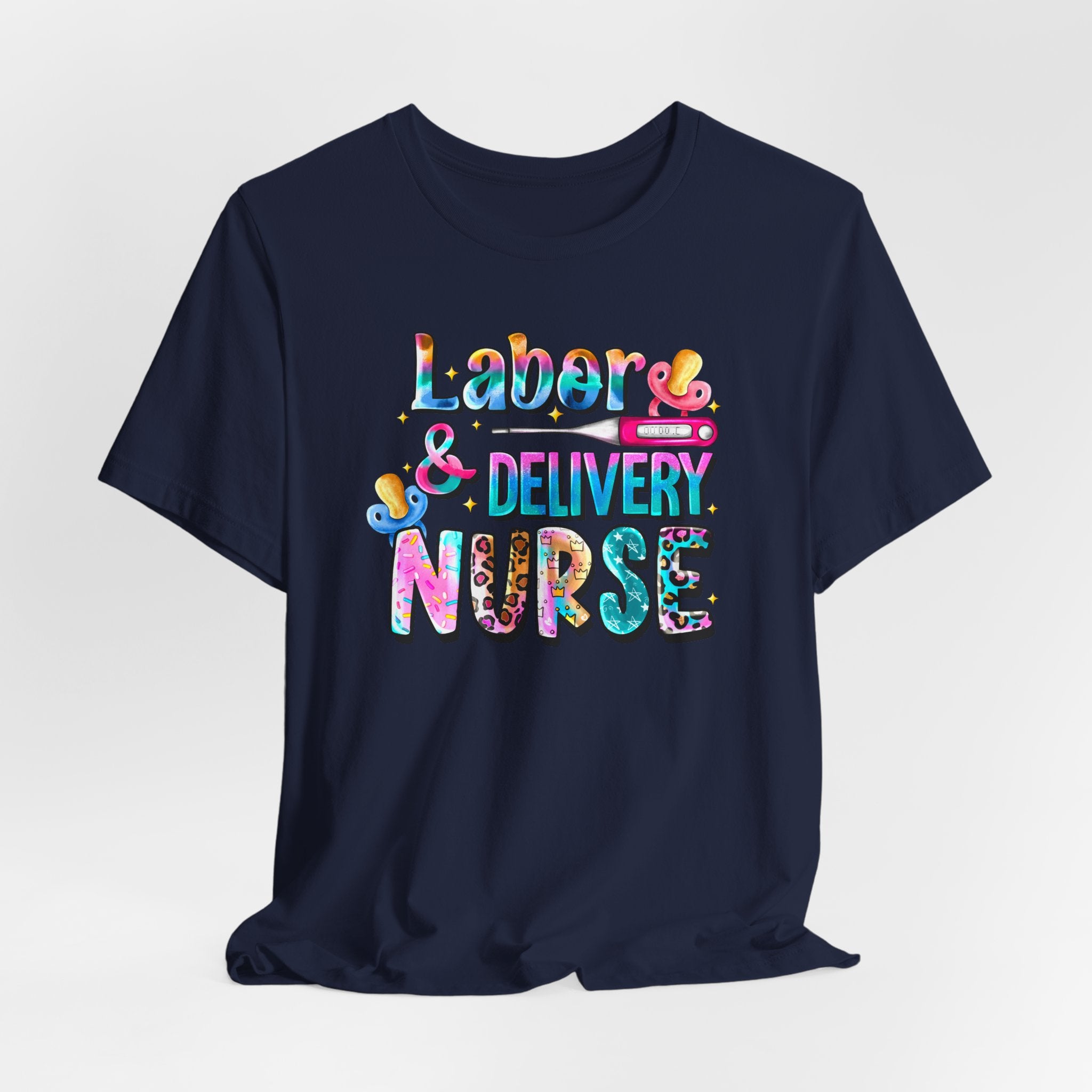 Labor & Delivery Nurse Colorful Graphic Tee — Maternity & OB Nurse Gift
