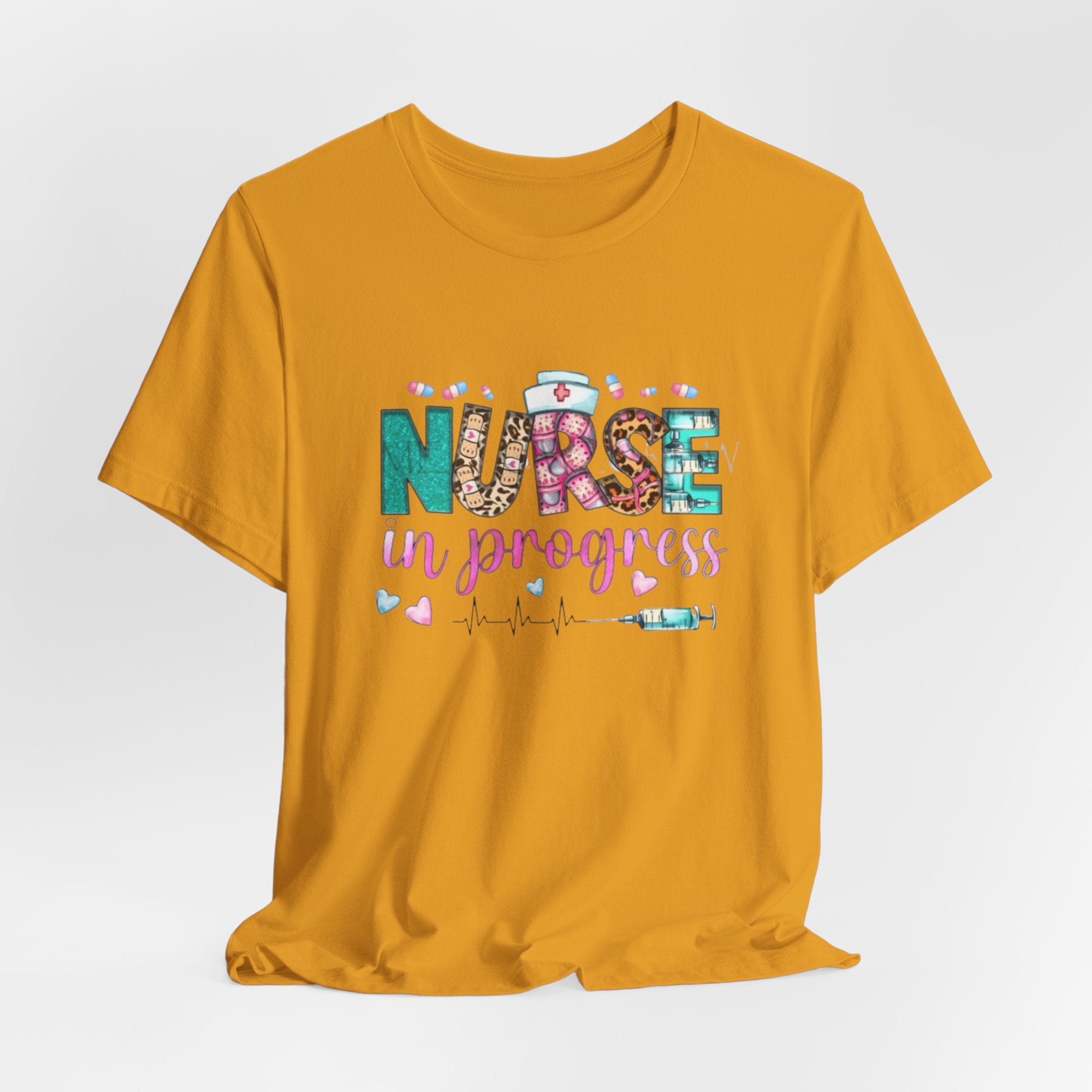 Nurse in Progress T‑Shirt — Cute Floral Nursing Student Tee