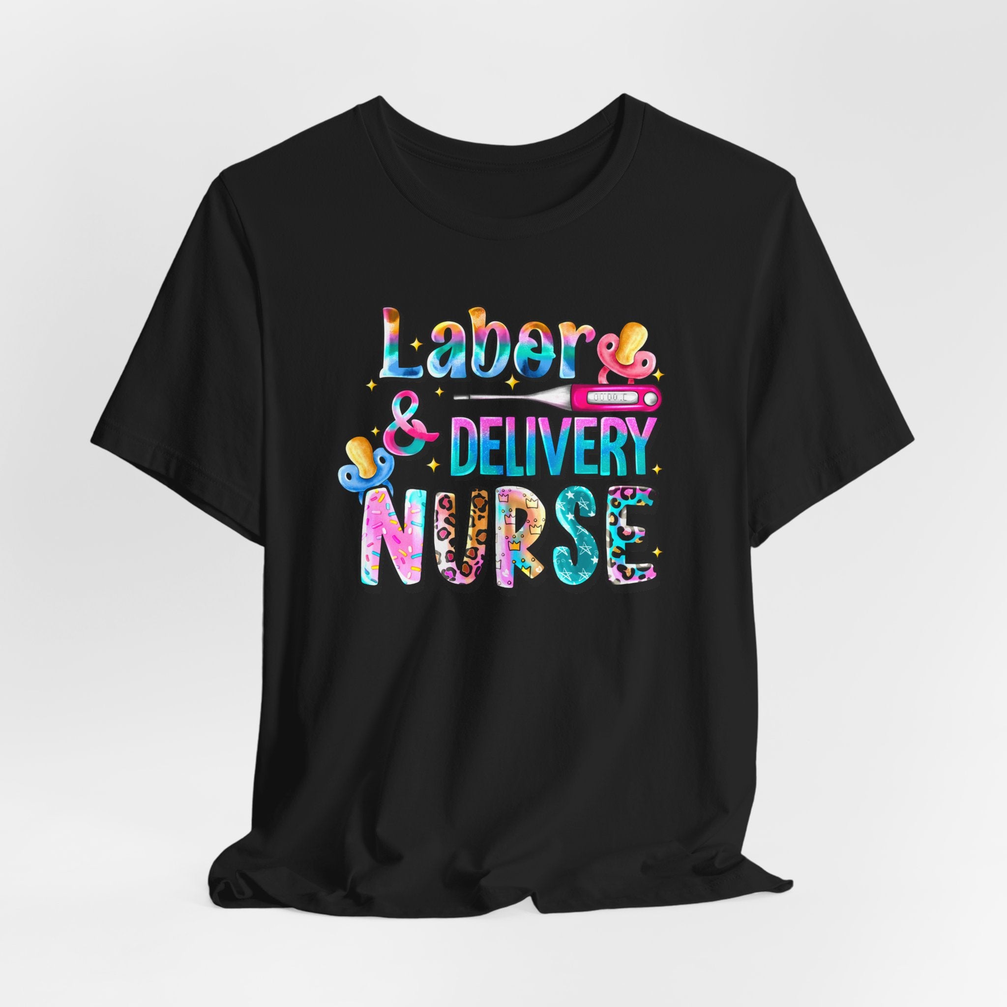 Labor & Delivery Nurse Colorful Graphic Tee — Maternity & OB Nurse Gift