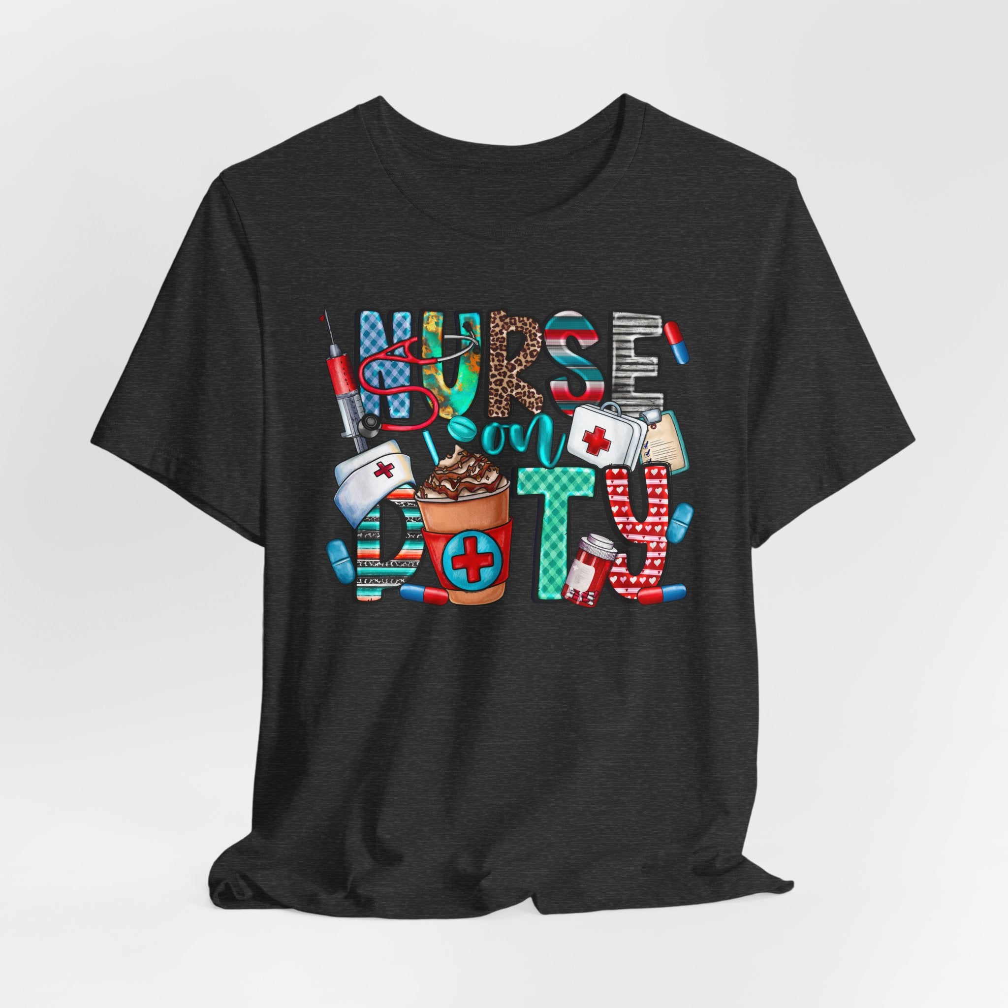 Nurse Doty Graphic Tee — Cute Medical Icons "Nurse Doty" T-Shirt for Nurses & Healthcare Gifts