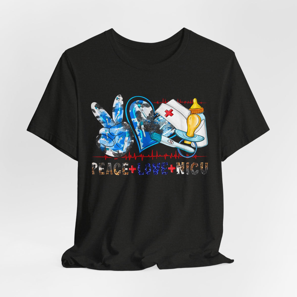 Peace + Love + NICU T-Shirt — Neonatal ICU Support Tee