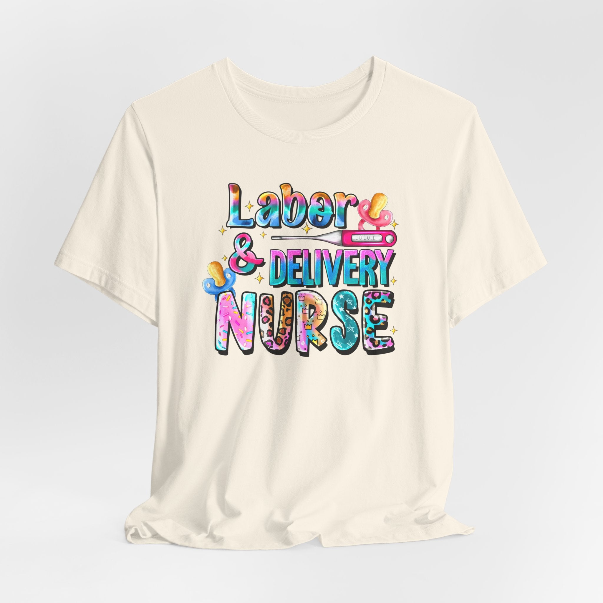 Labor & Delivery Nurse Colorful Graphic Tee — Maternity & OB Nurse Gift