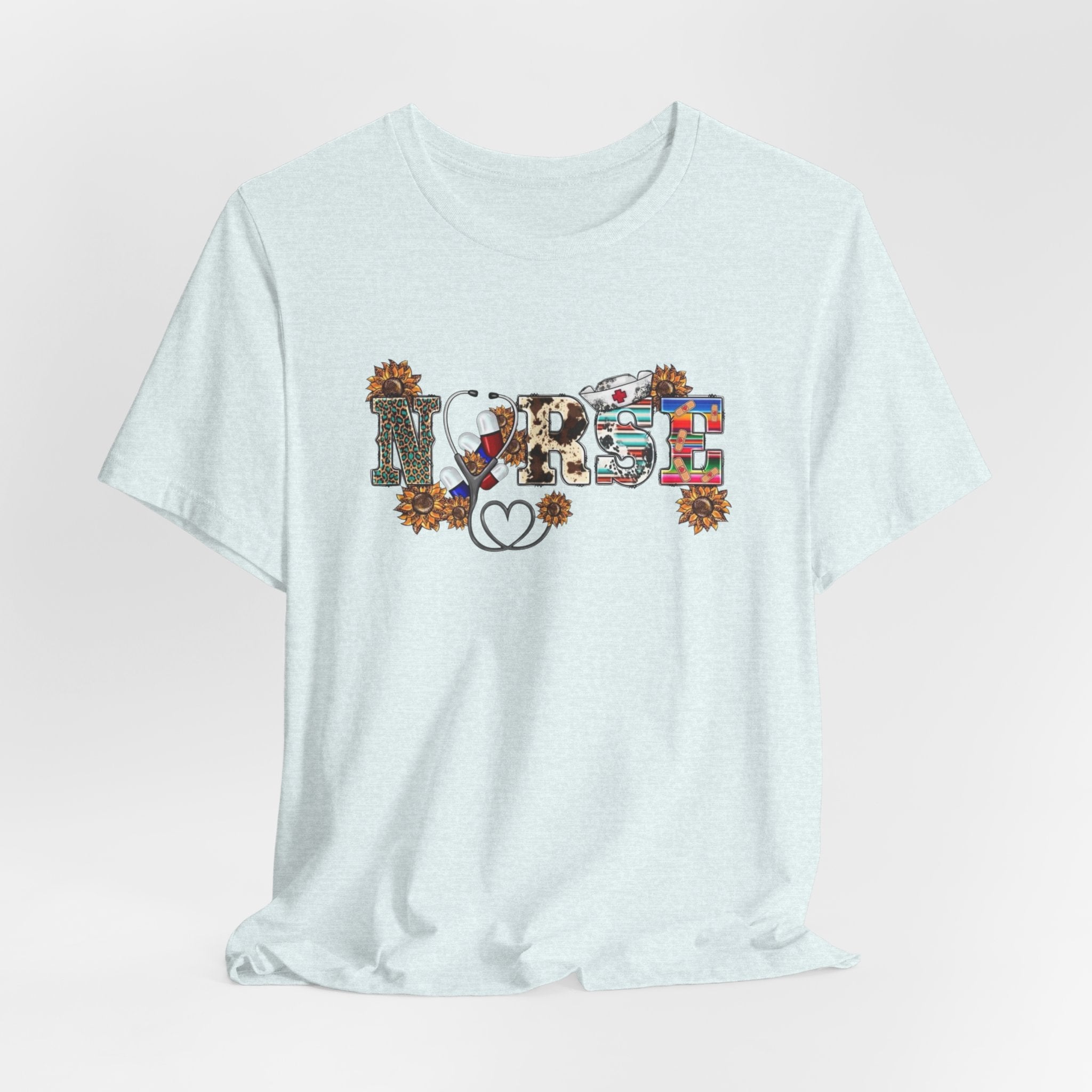 Blessed Floral Tee — "Blessed" Heart Graphic T-Shirt