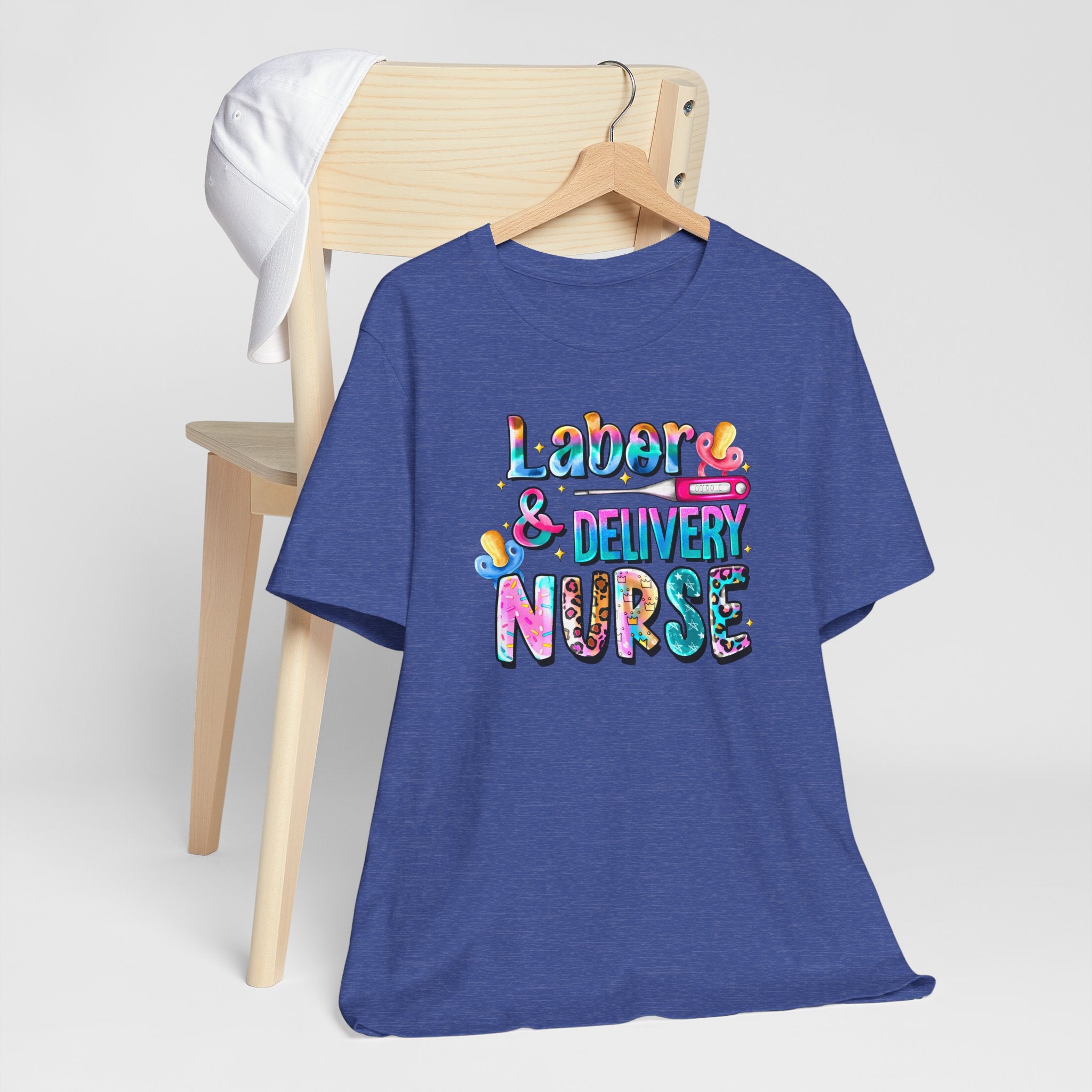 Labor & Delivery Nurse Colorful Graphic Tee — Maternity & OB Nurse Gift