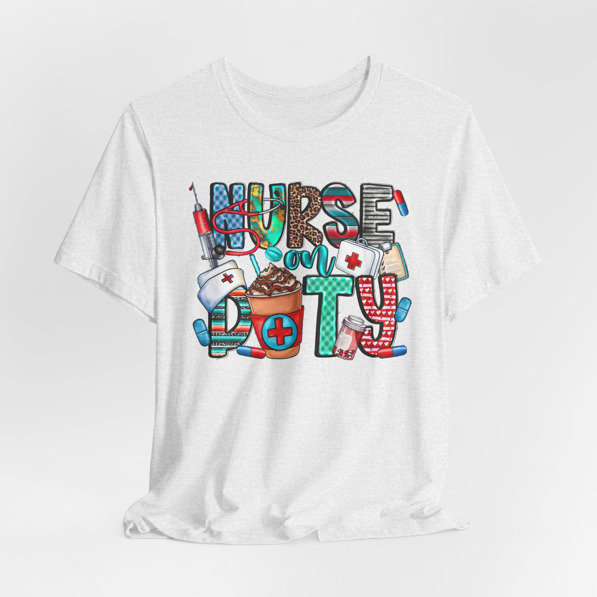 Nurse Doty Graphic Tee — Cute Medical Icons "Nurse Doty" T-Shirt for Nurses & Healthcare Gifts