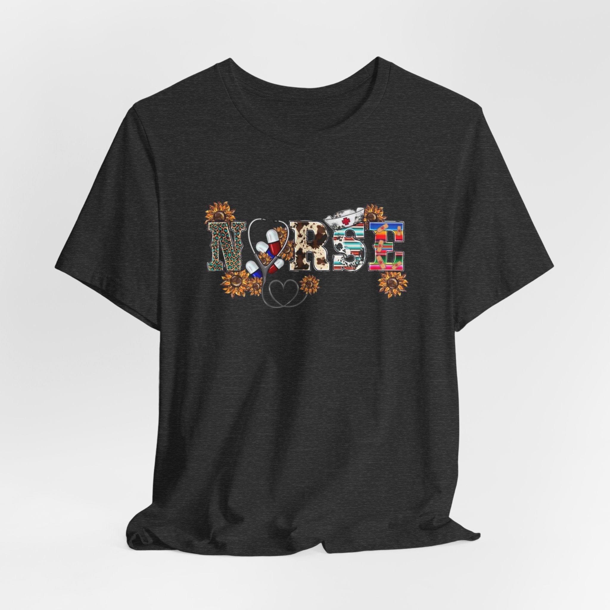 Blessed Floral Tee — "Blessed" Heart Graphic T-Shirt