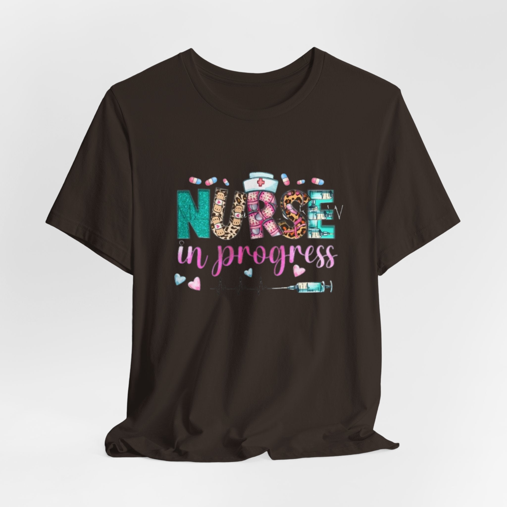Nurse in Progress T‑Shirt — Cute Floral Nursing Student Tee