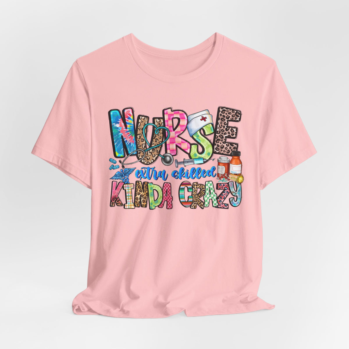 Nurse Kinda Crazy Graphic Tee – "Nurse: Extra Caffeinated, Kinda Crazy" Funny Nursing Gift