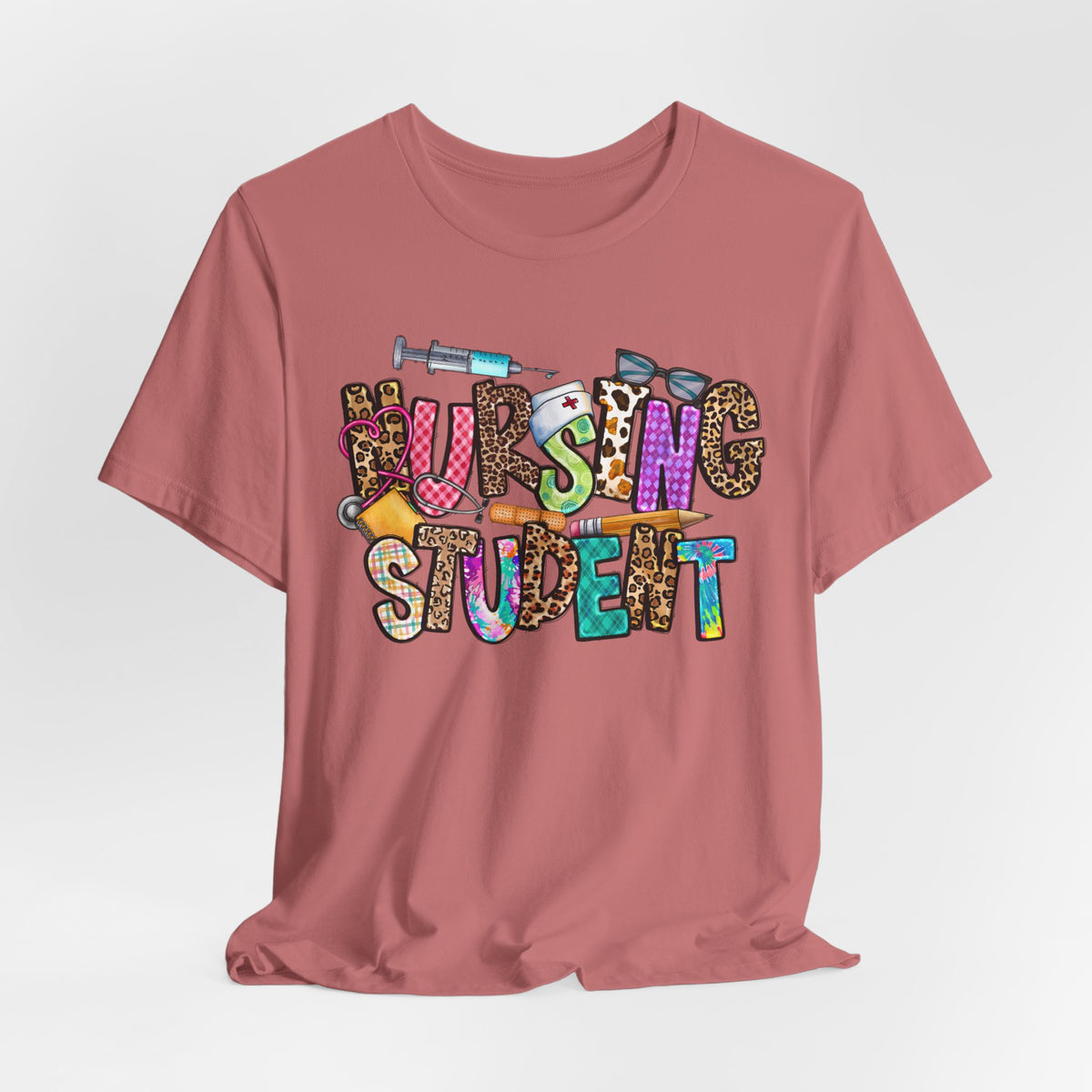 Nursing Student Colorful Doodle T-Shirt
