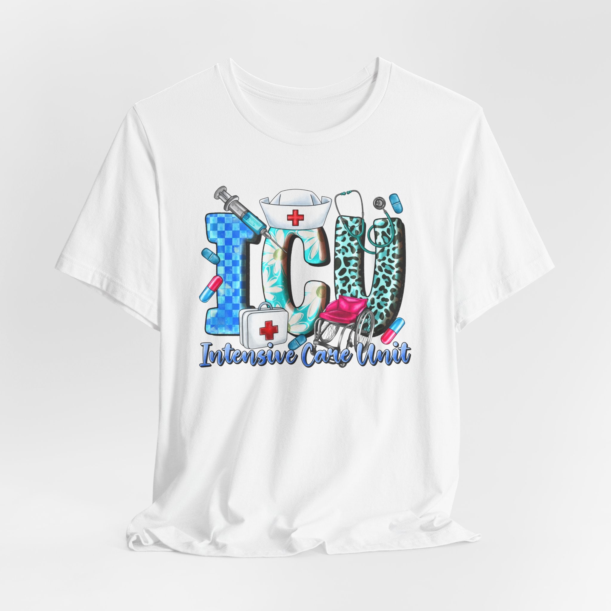 ICU Nurse Graphic Tee – Intensive Care Unit Medical Shirt