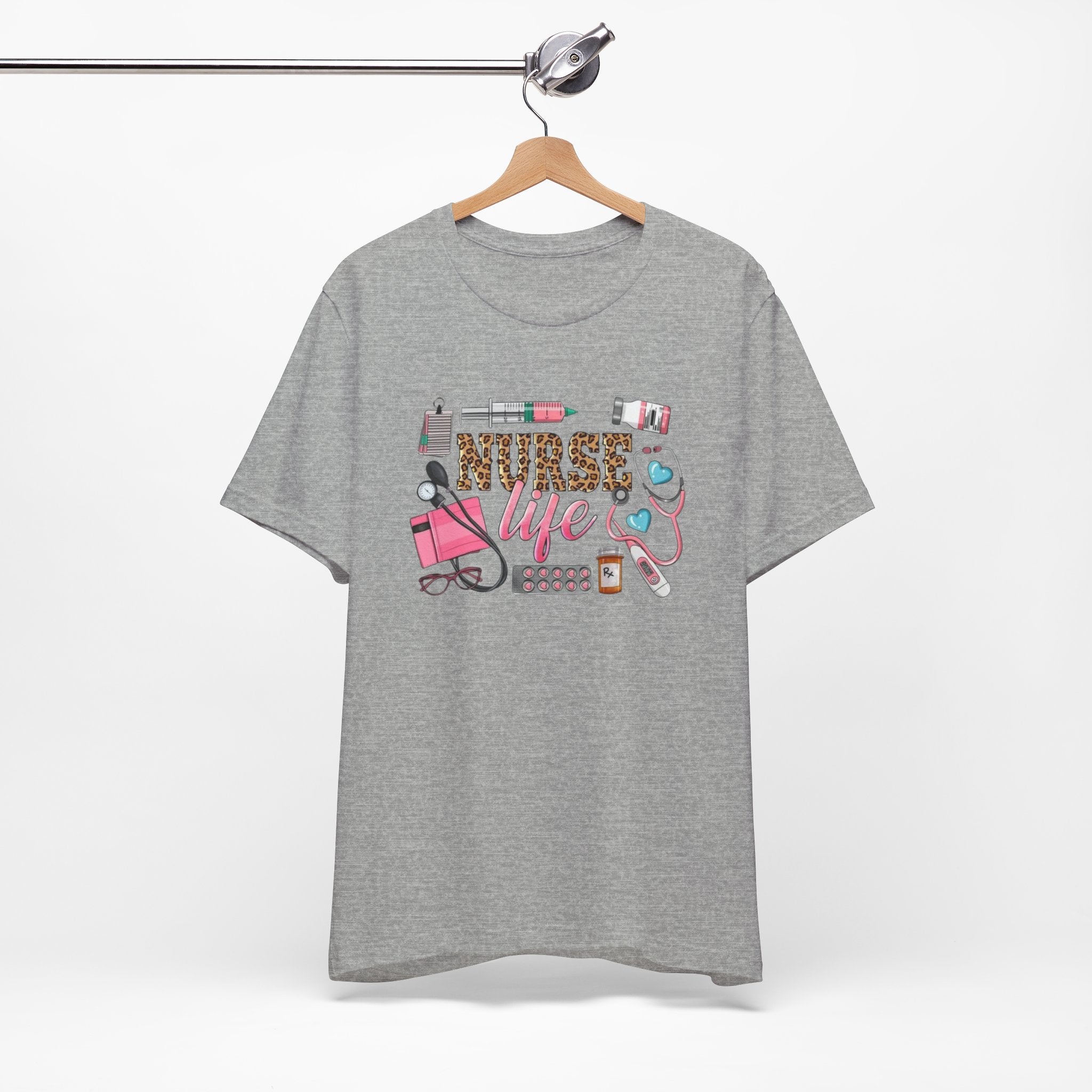 Nurse Life Graphic Tee — Cute Medical Tools Stethoscope & Scrubs Shirt