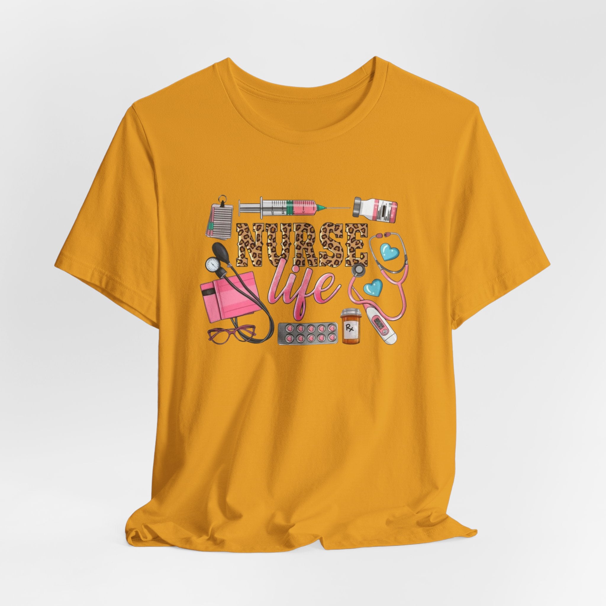 Nurse Life Graphic Tee — Cute Medical Tools Stethoscope & Scrubs Shirt