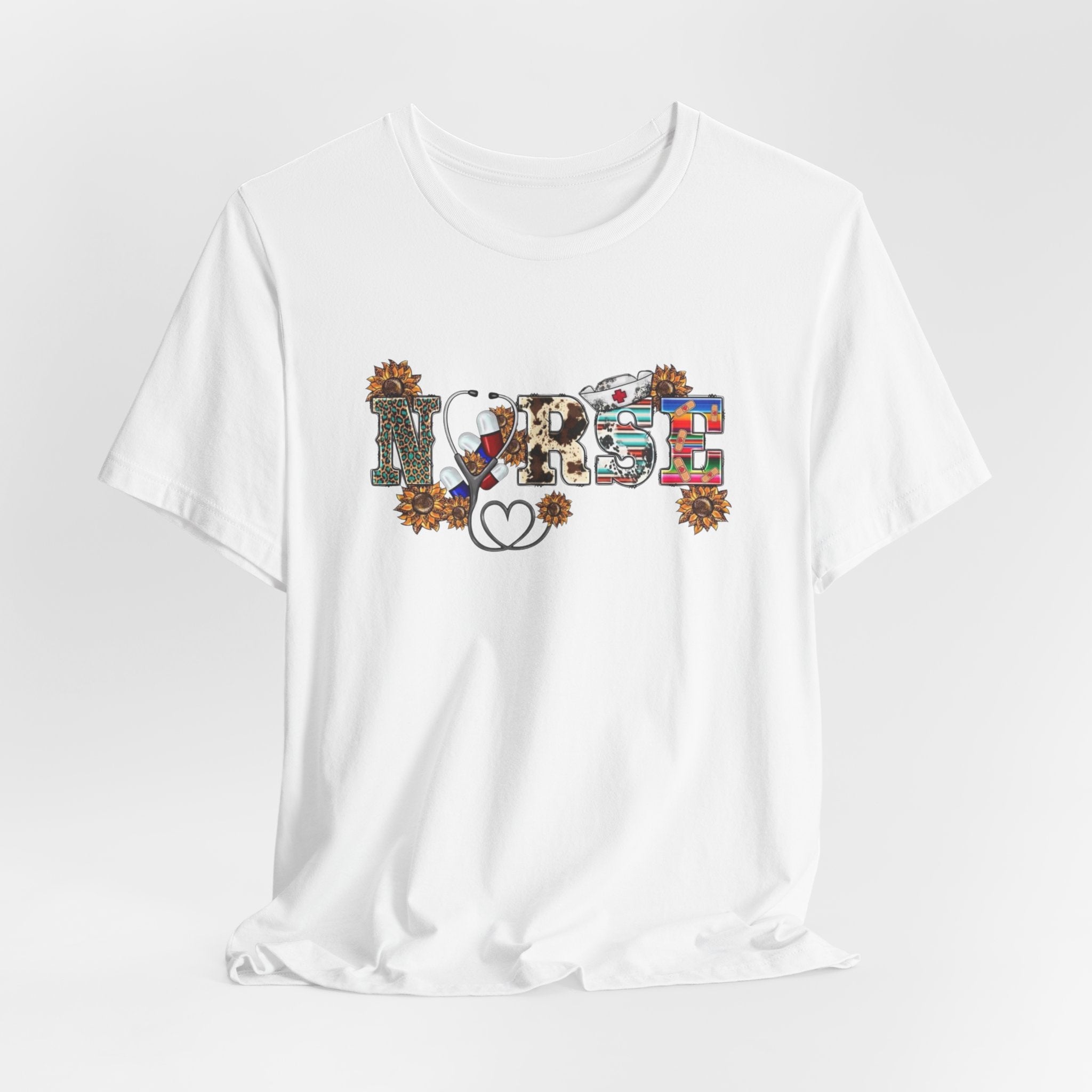 Blessed Floral Tee — "Blessed" Heart Graphic T-Shirt
