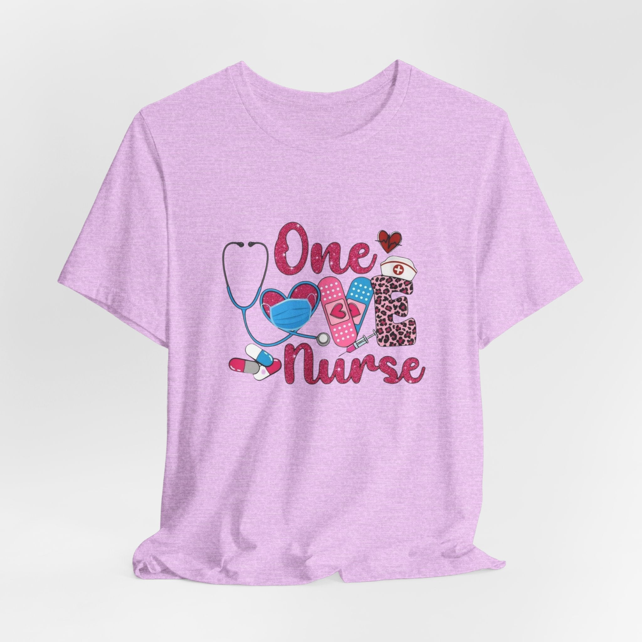 Nurse Love T-Shirt — "One Love Nurse" Cute Stethoscope & Bandage Design
