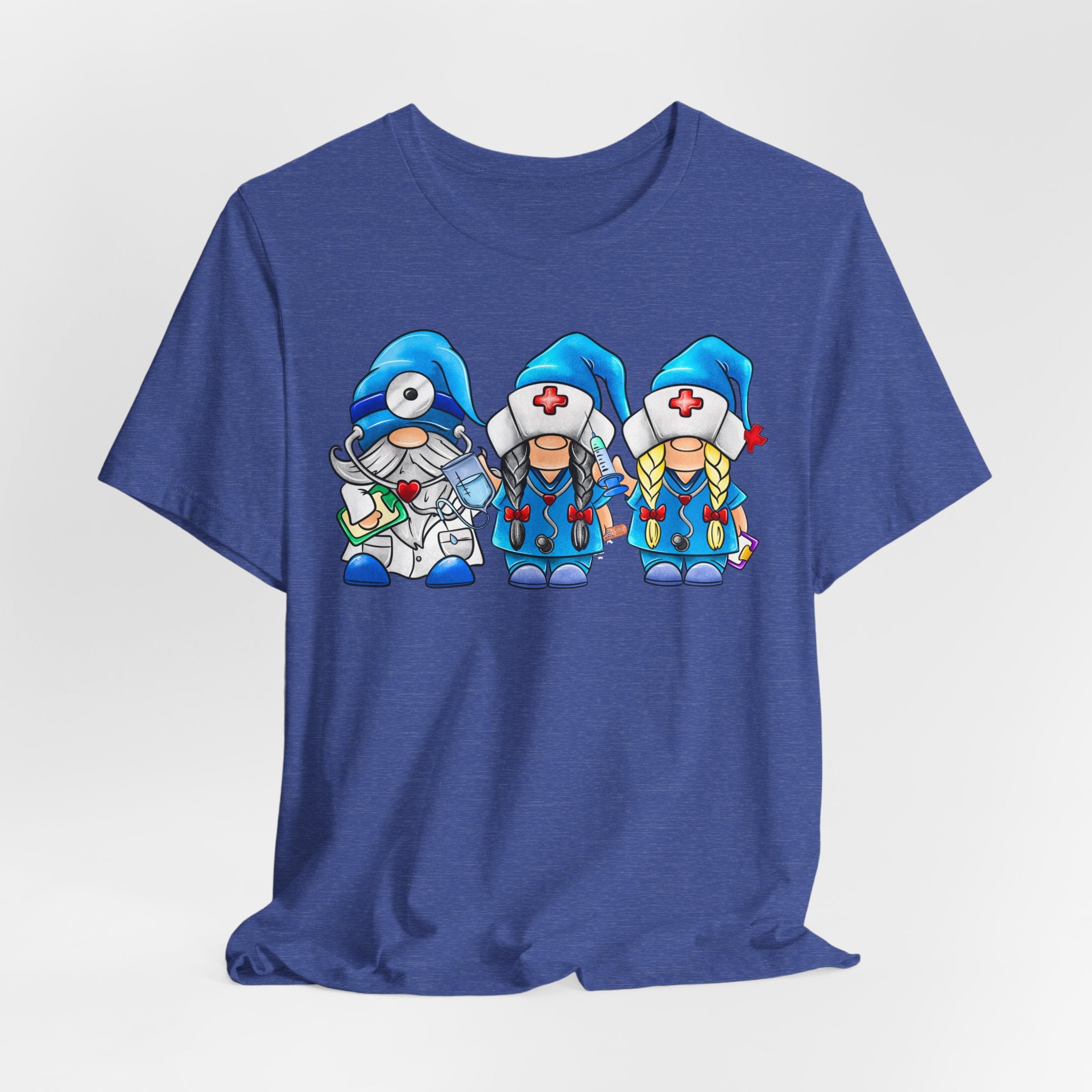 Nurse Gnome Trio T-Shirt – Cute Medical Team Graphic Tee