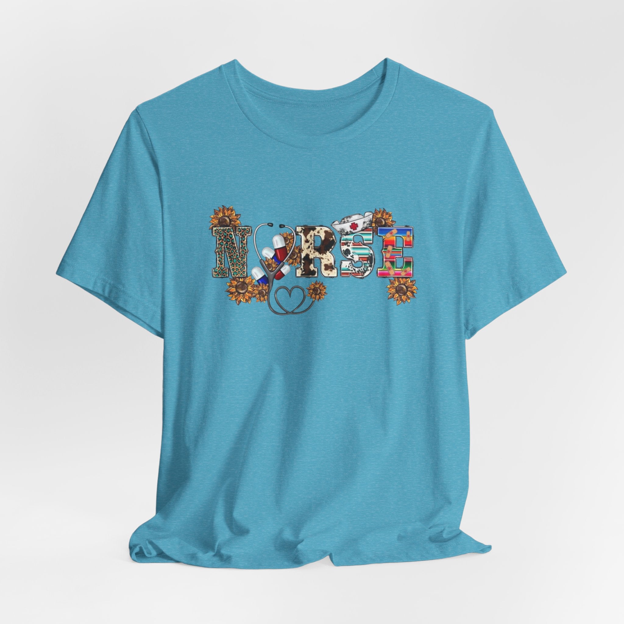 Blessed Floral Tee — "Blessed" Heart Graphic T-Shirt