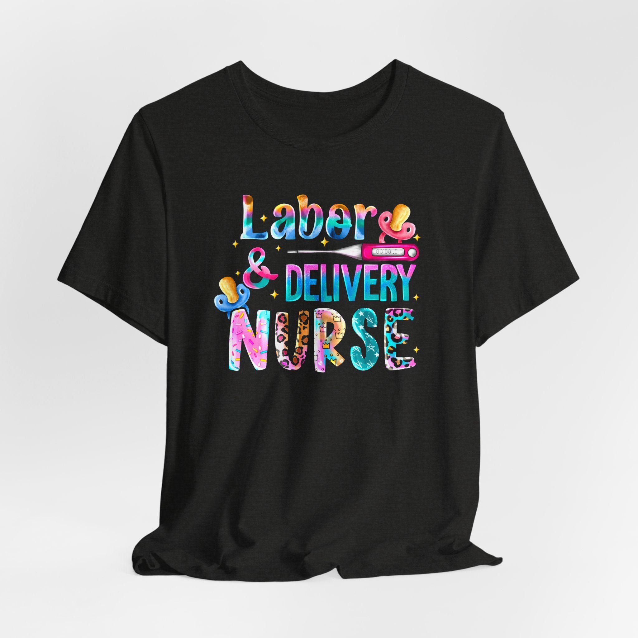 Labor & Delivery Nurse Colorful Graphic Tee — Maternity & OB Nurse Gift