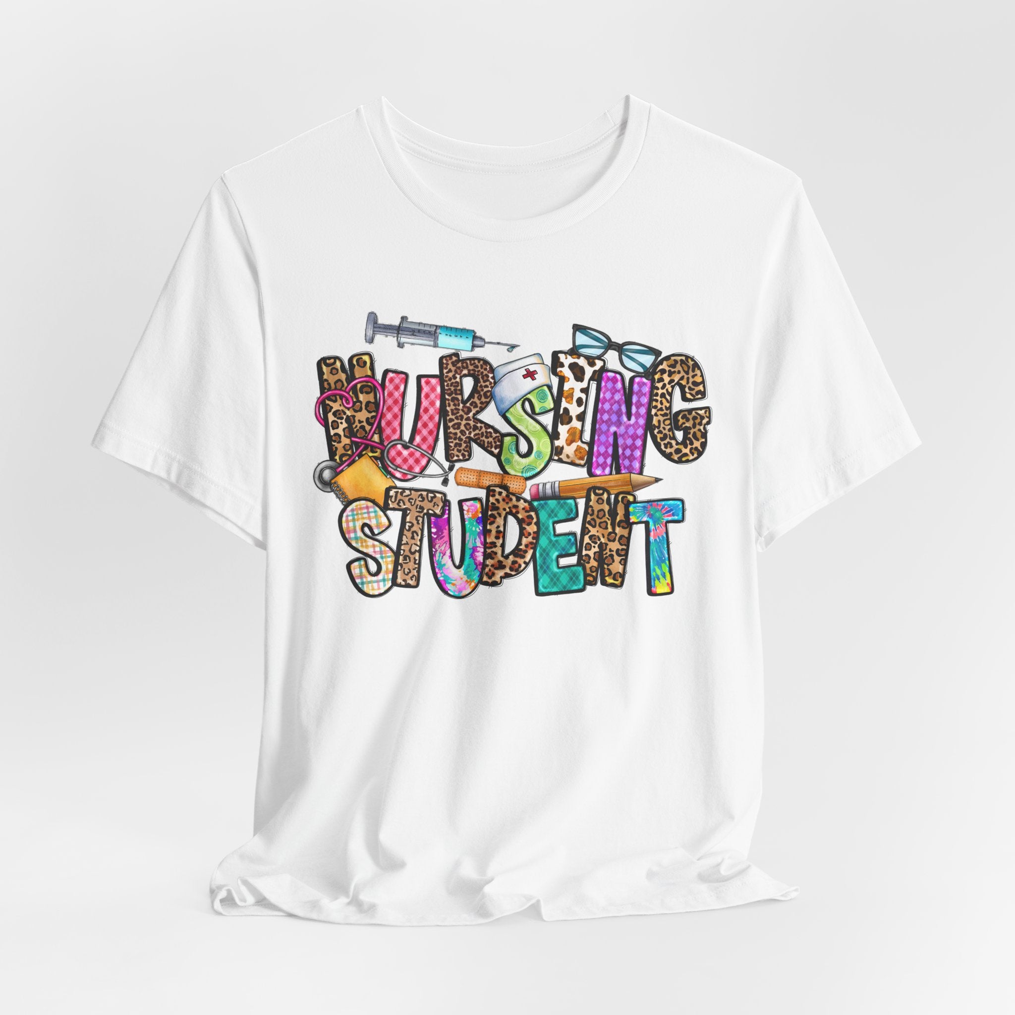 Nursing Student Colorful Doodle T-Shirt