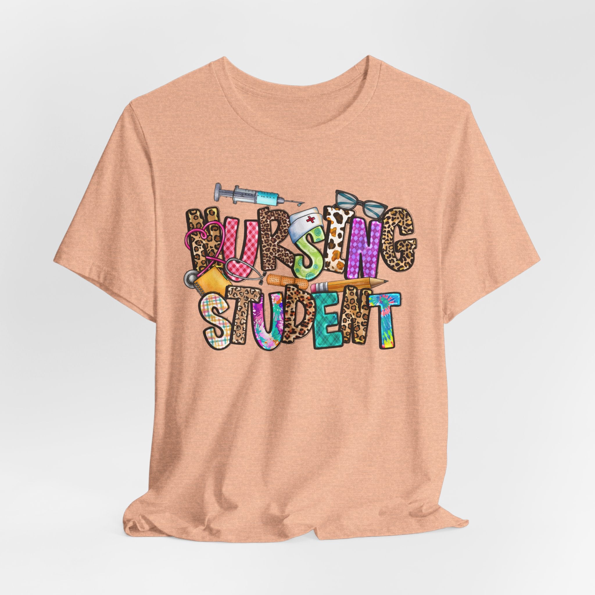 Nursing Student Colorful Doodle T-Shirt