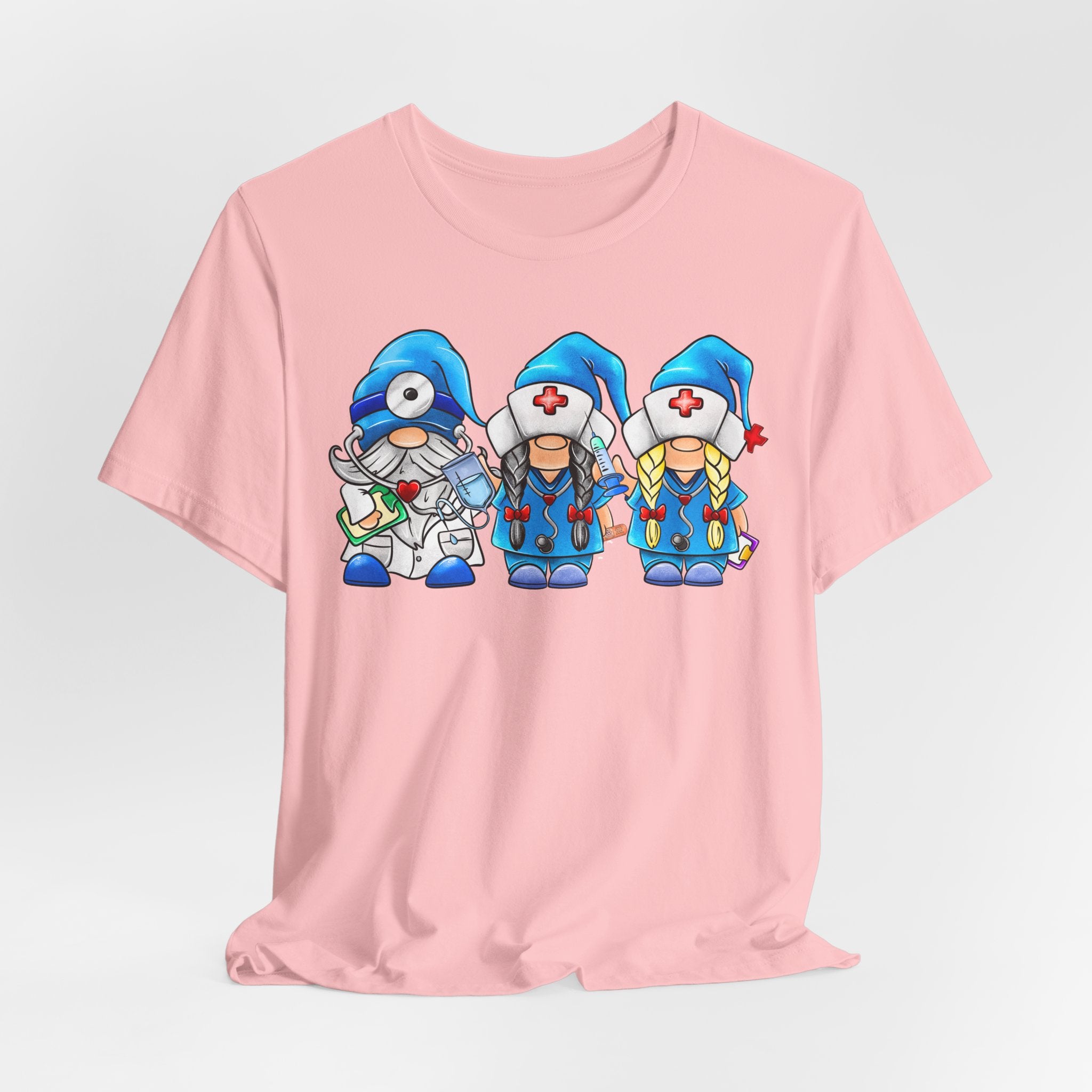Nurse Gnome Trio T-Shirt – Cute Medical Team Graphic Tee