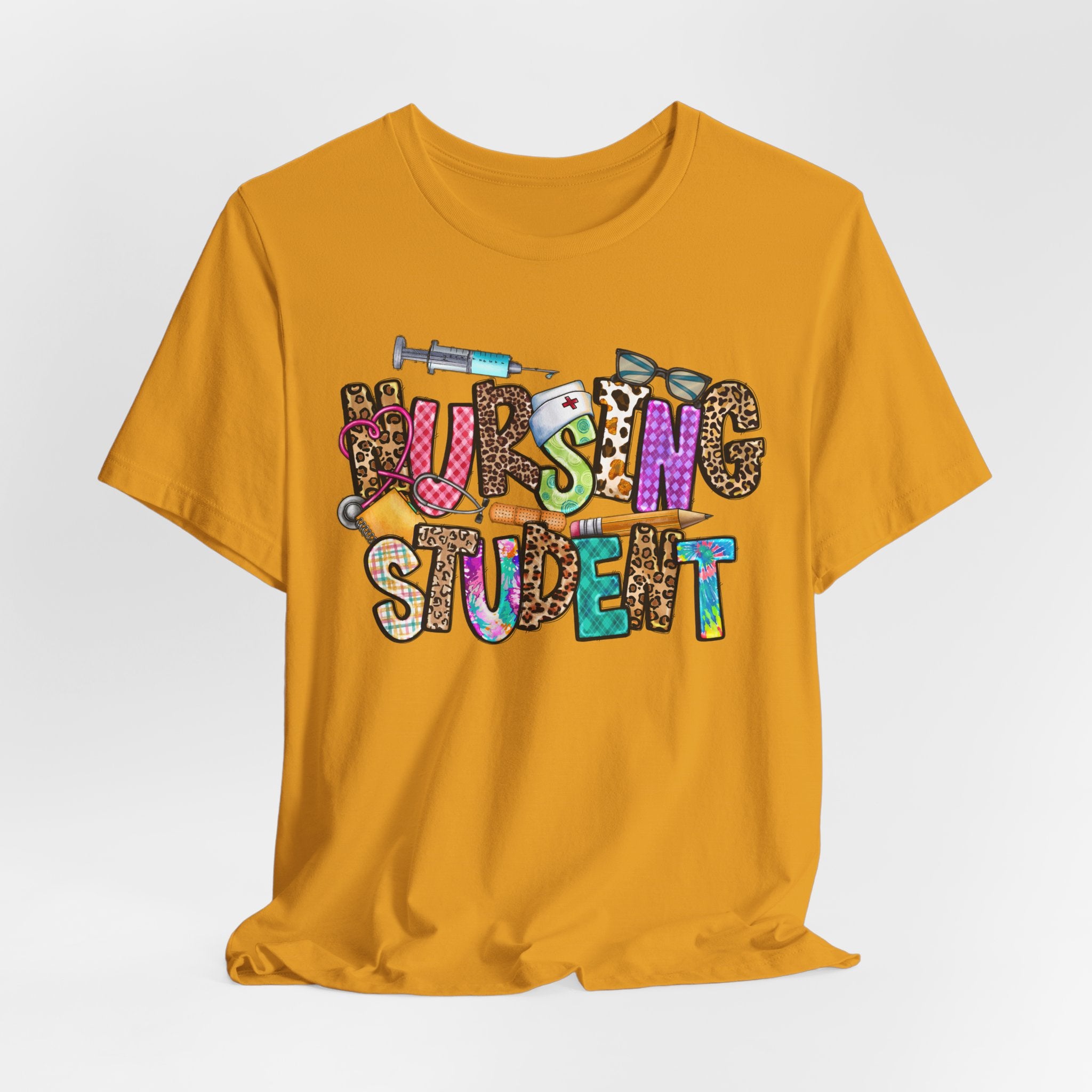 Nursing Student Colorful Doodle T-Shirt