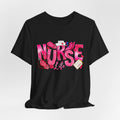 Nurse Life Graphic Tee - Pink Medical Icons