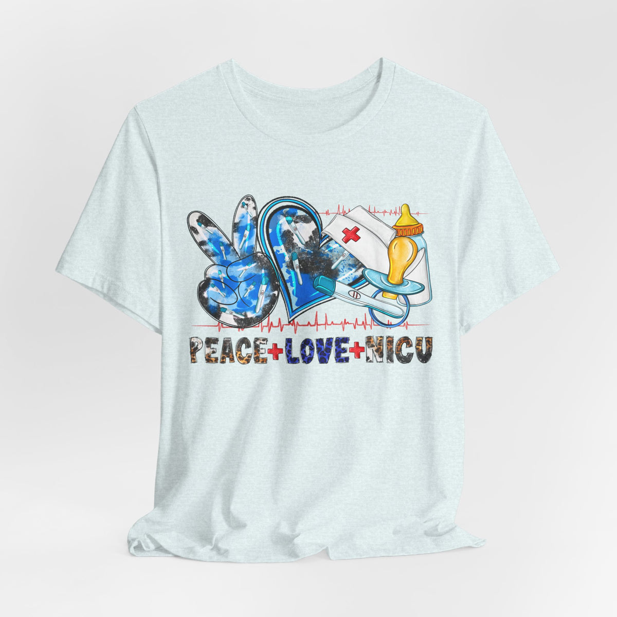 Peace + Love + NICU T-Shirt — Neonatal ICU Support Tee