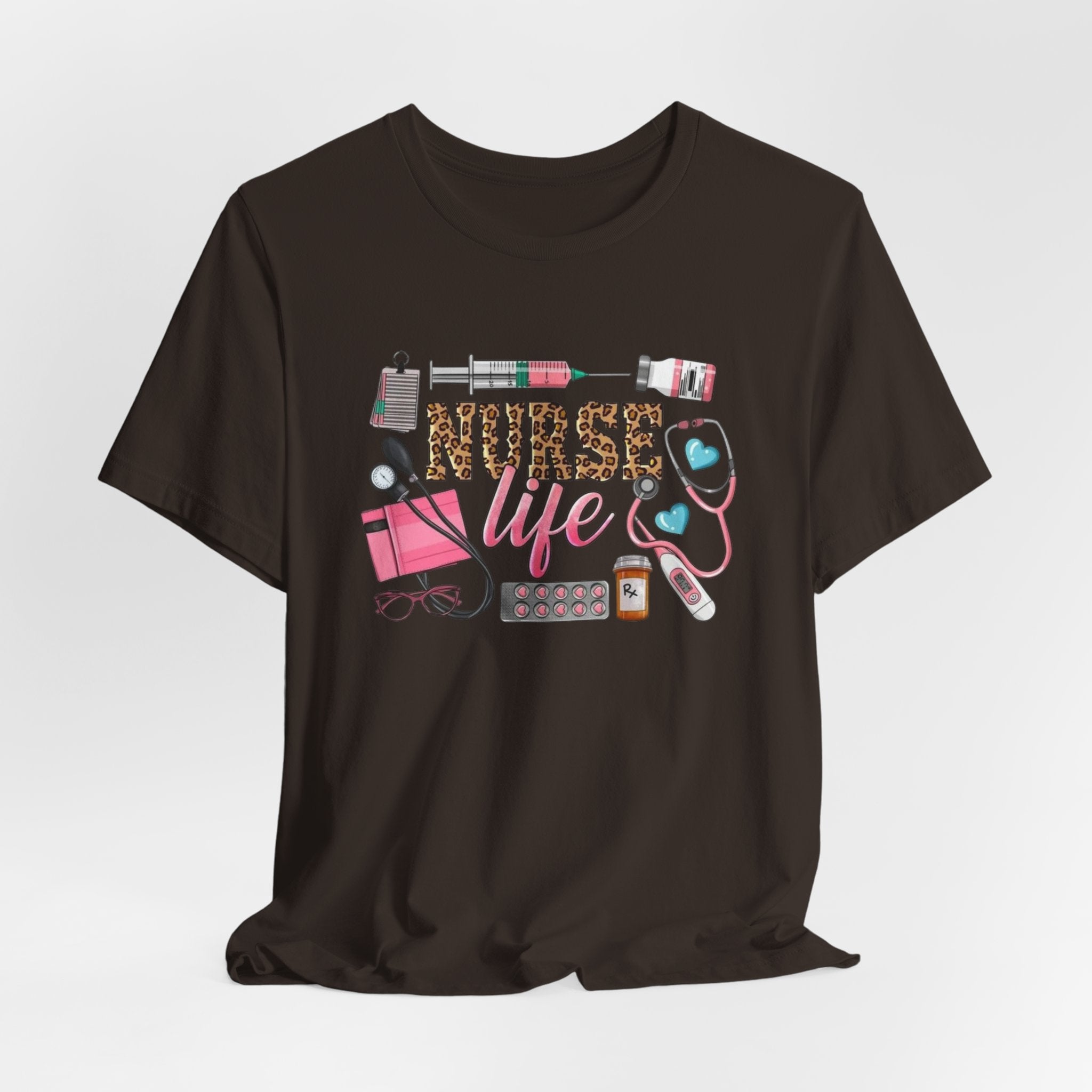 Nurse Life Graphic Tee — Cute Medical Tools Stethoscope & Scrubs Shirt