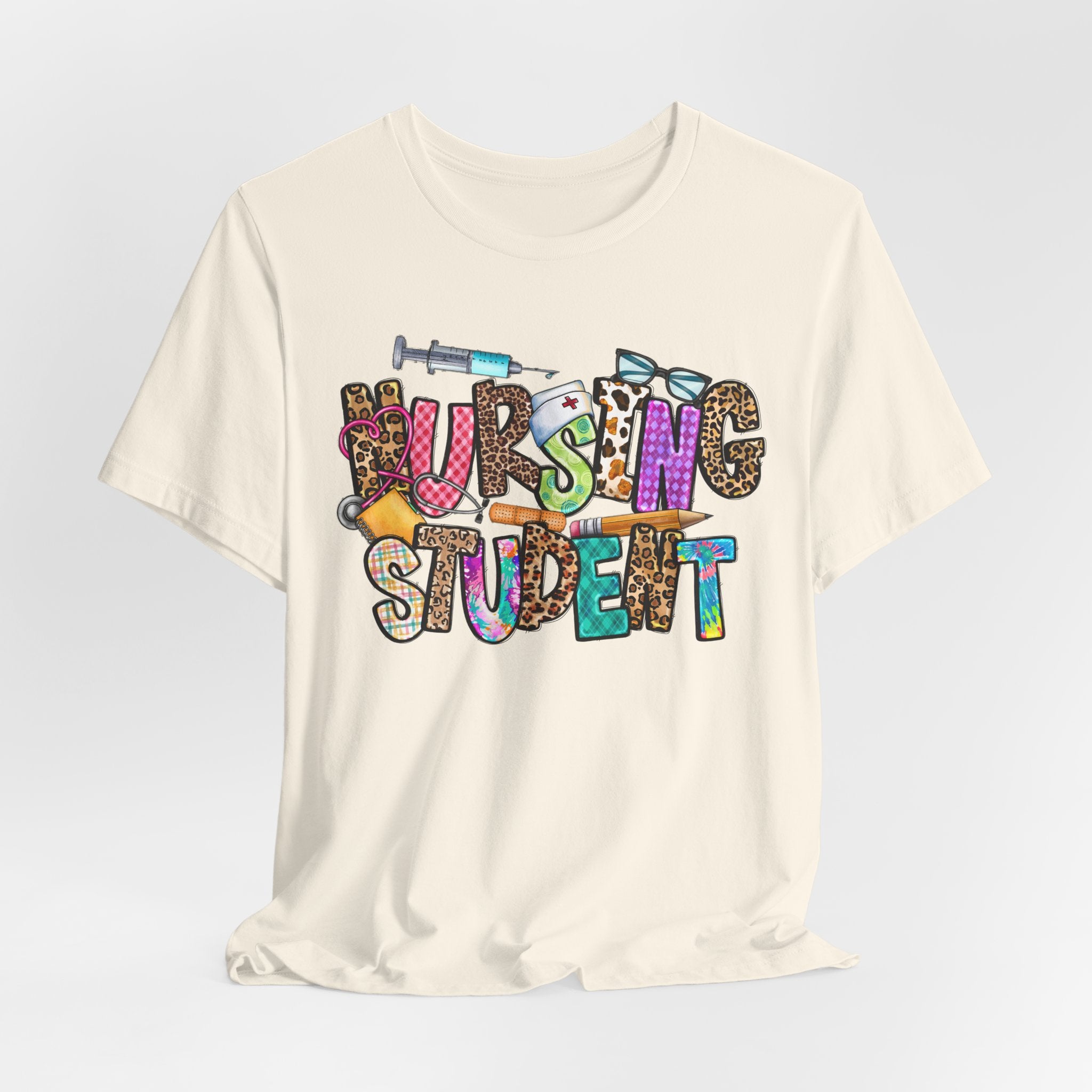 Nursing Student Colorful Doodle T-Shirt