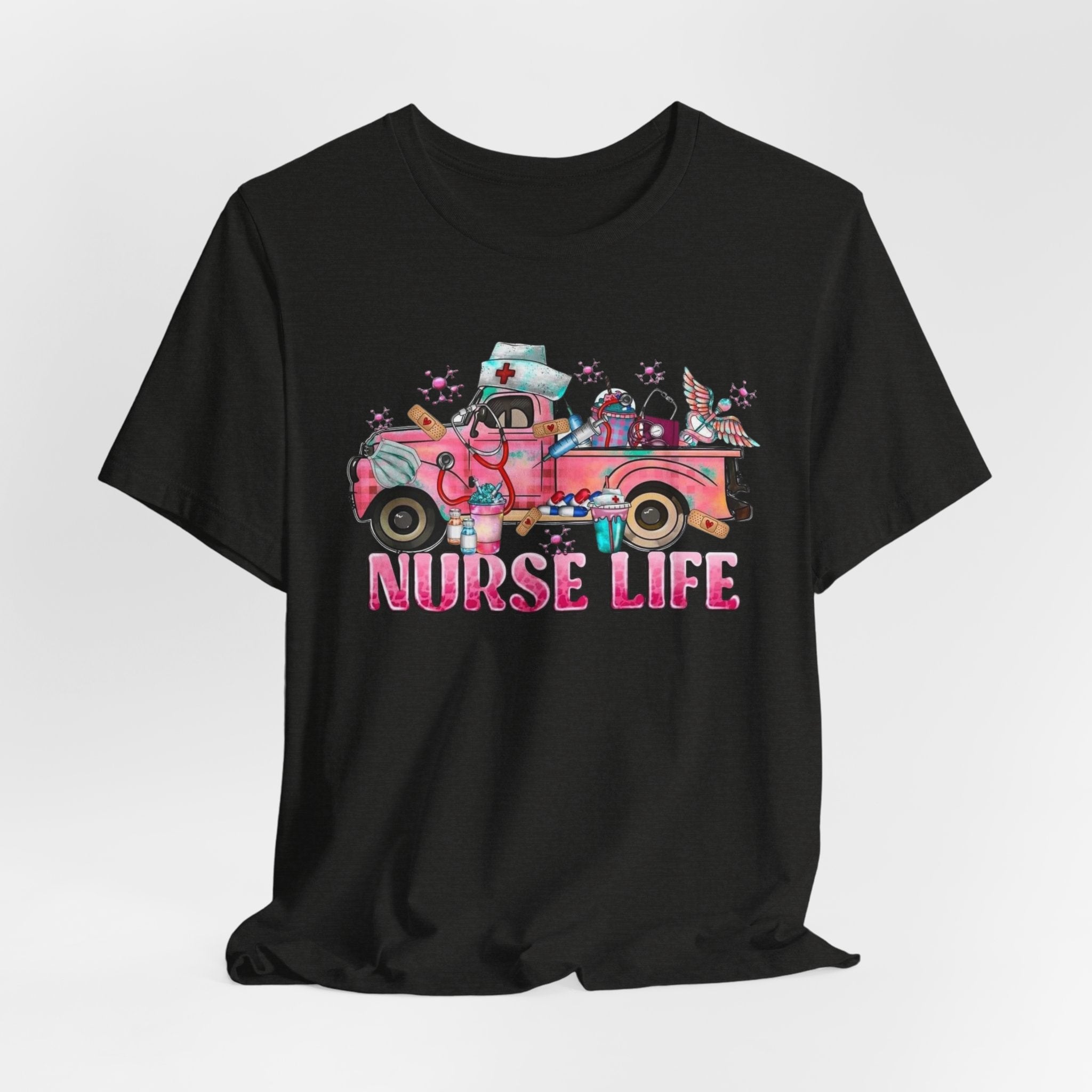 Nurse Life Pink Vintage Truck Tee
