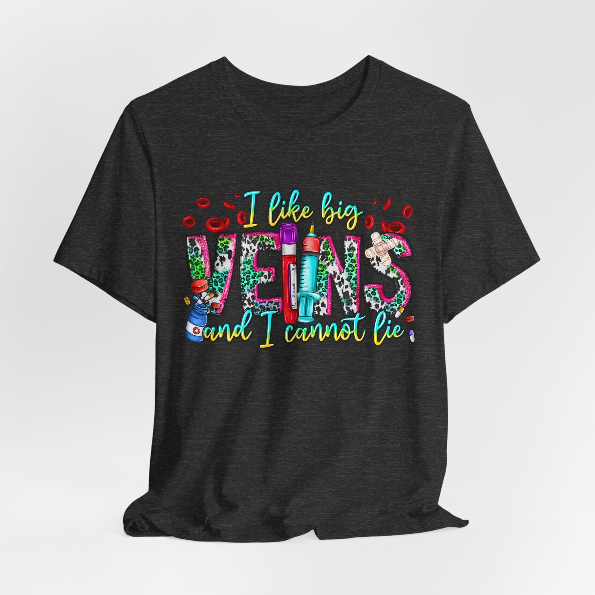 Vegans T‑Shirt — "I Like Big Vegans and I Cannot Lie" Colorful Plant‑Lover Tee