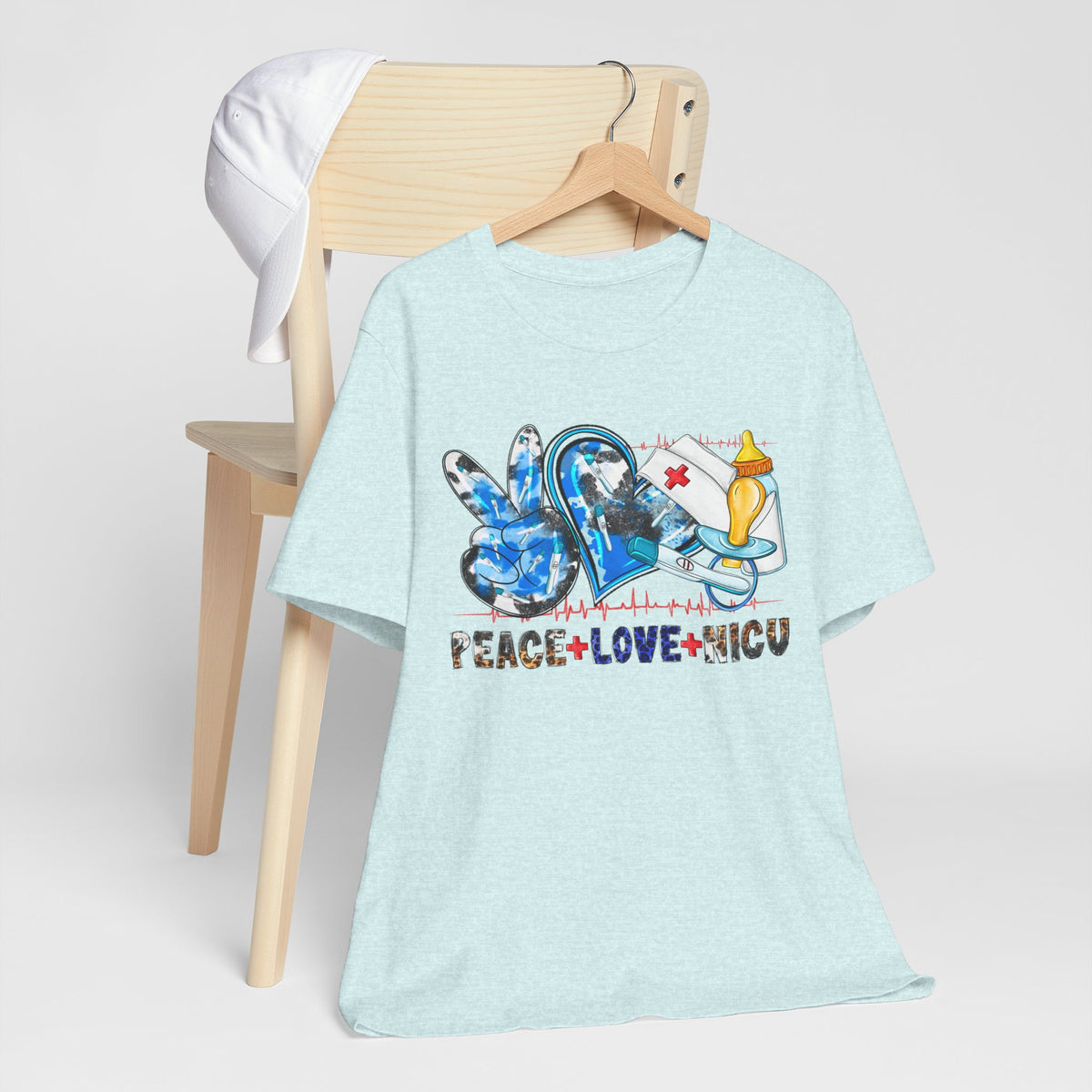 Peace + Love + NICU T-Shirt — Neonatal ICU Support Tee