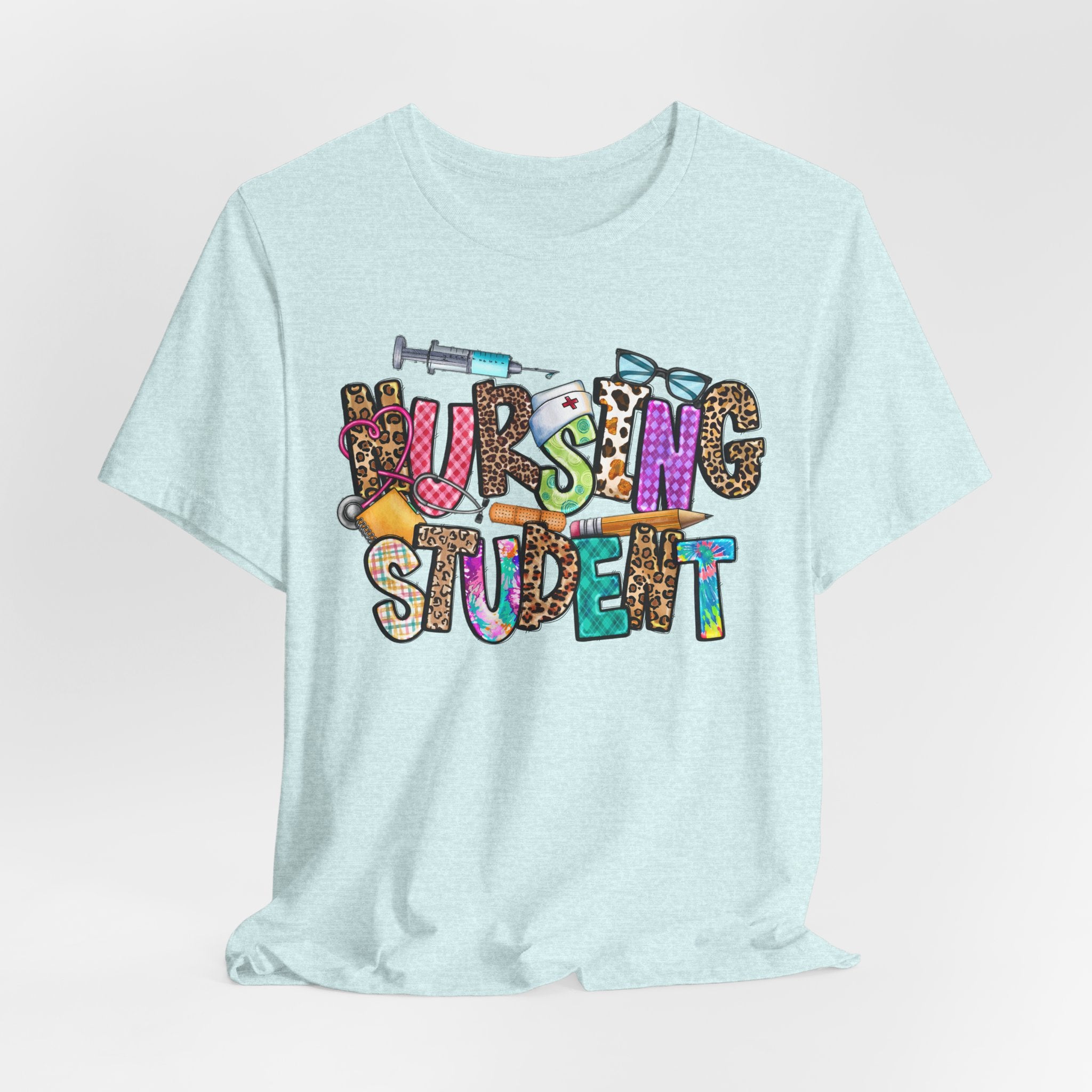 Nursing Student Colorful Doodle T-Shirt