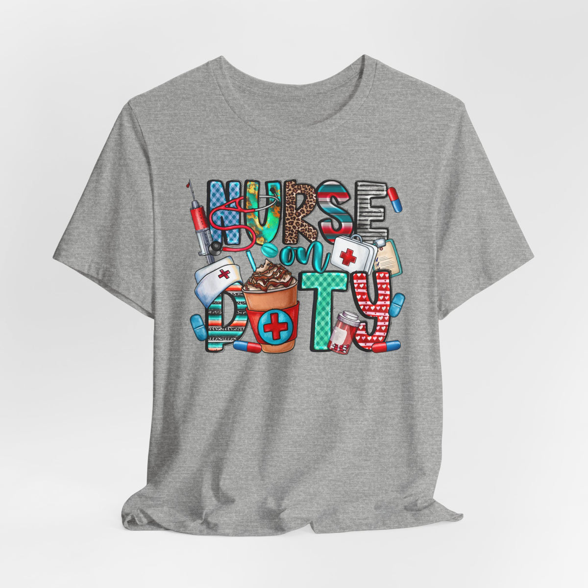Nurse Doty Graphic Tee — Cute Medical Icons "Nurse Doty" T-Shirt for Nurses & Healthcare Gifts