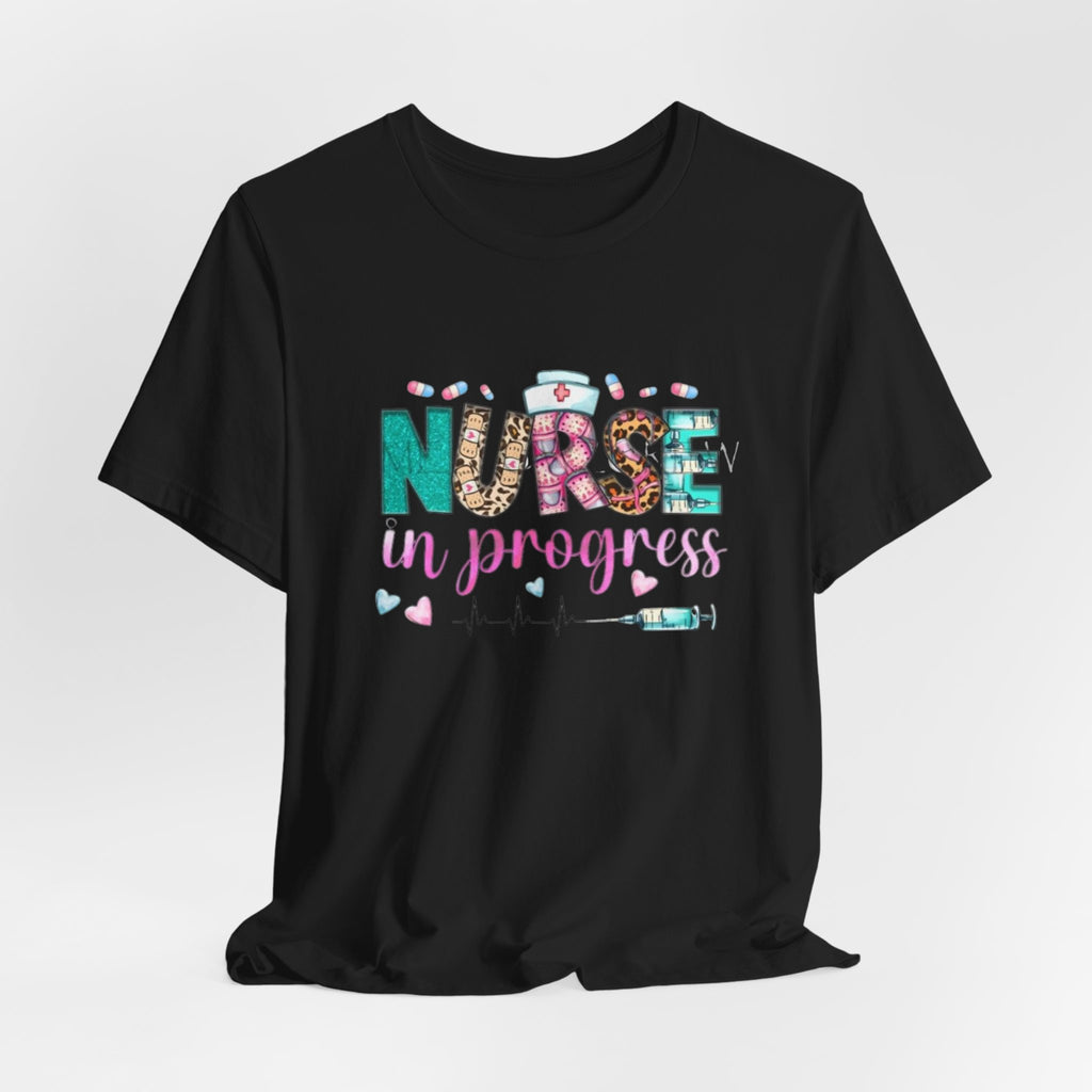 Nurse in Progress T‑Shirt — Cute Floral Nursing Student Tee