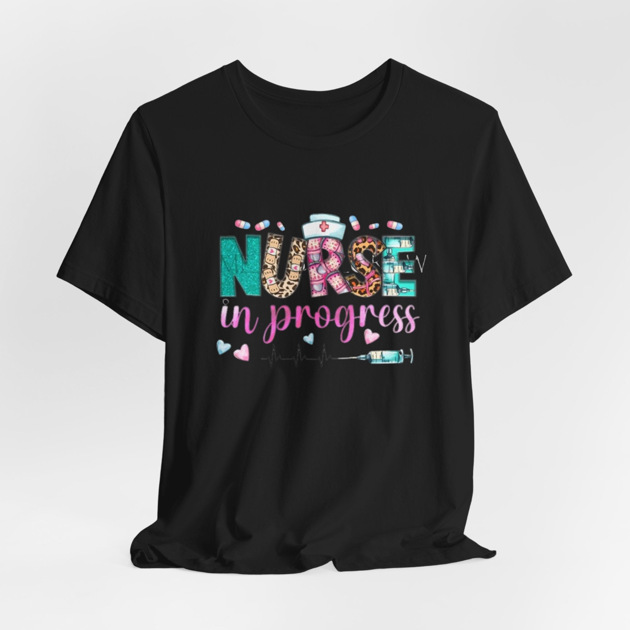 Nurse in Progress T‑Shirt — Cute Floral Nursing Student Tee