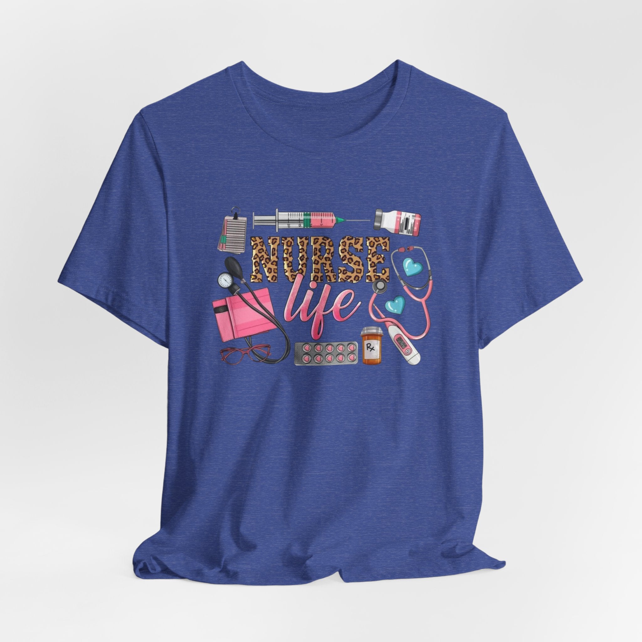 Nurse Life Graphic Tee — Cute Medical Tools Stethoscope & Scrubs Shirt