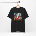 Nurse Lightning Bolt Graphic Tee — Colorful Floral & Animal Print Nurse Shirt