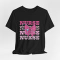 Nurse Life T-Shirt - Pink Stethoscope & Bow Graphic