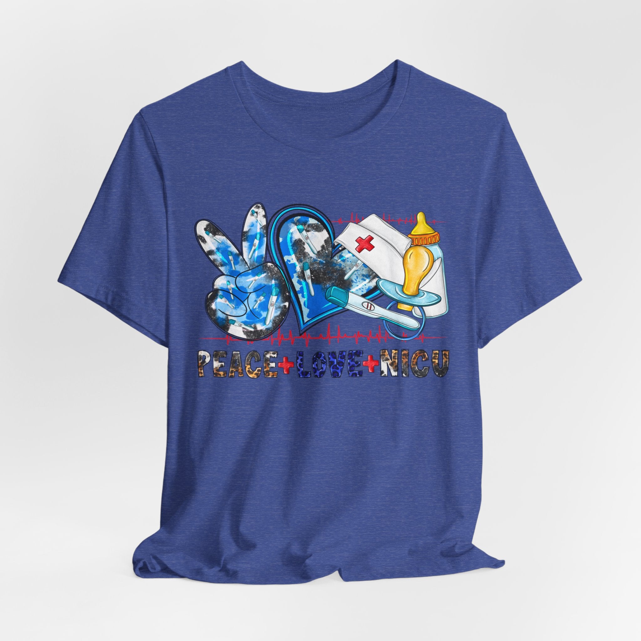 Peace + Love + NICU T-Shirt — Neonatal ICU Support Tee