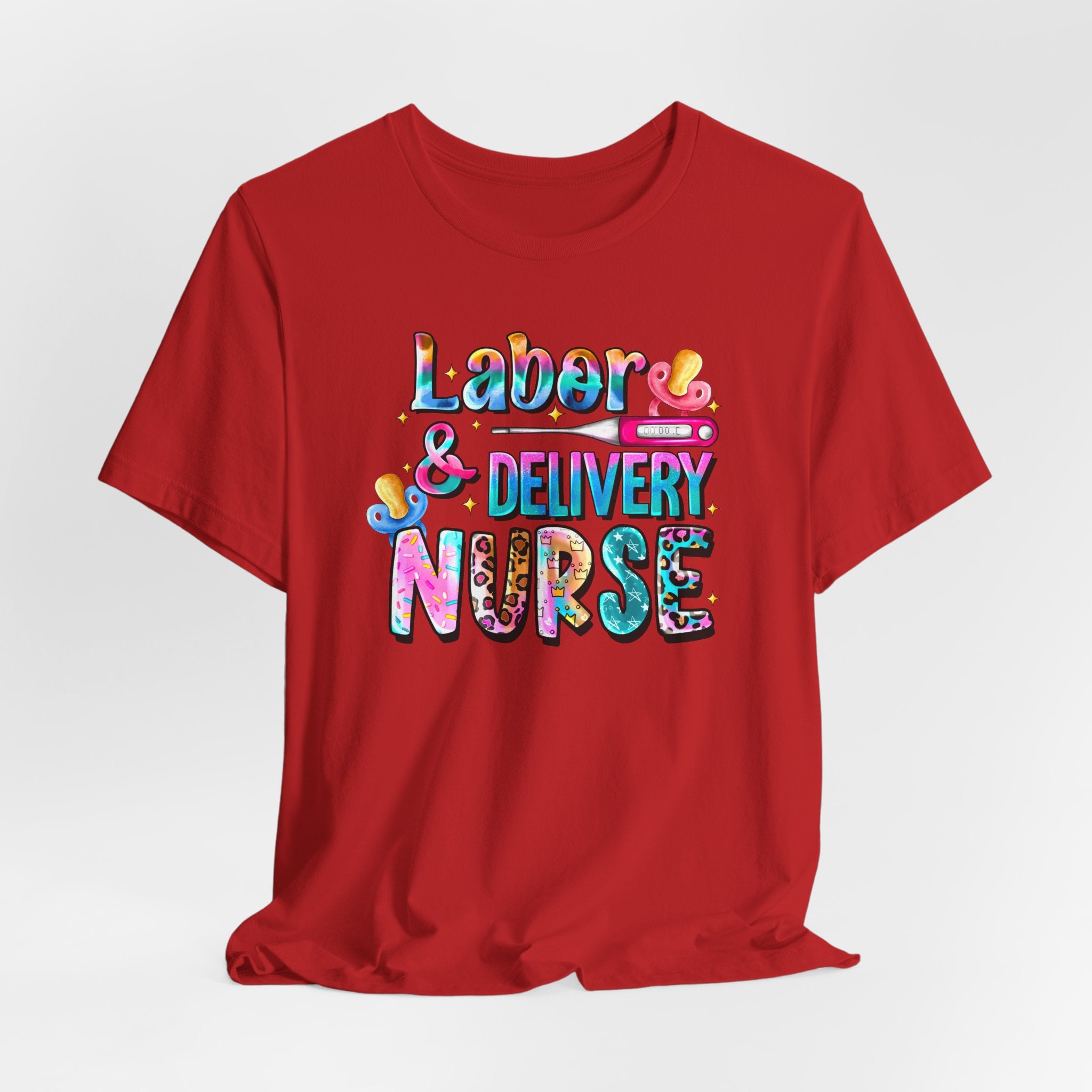 Labor & Delivery Nurse Colorful Graphic Tee — Maternity & OB Nurse Gift