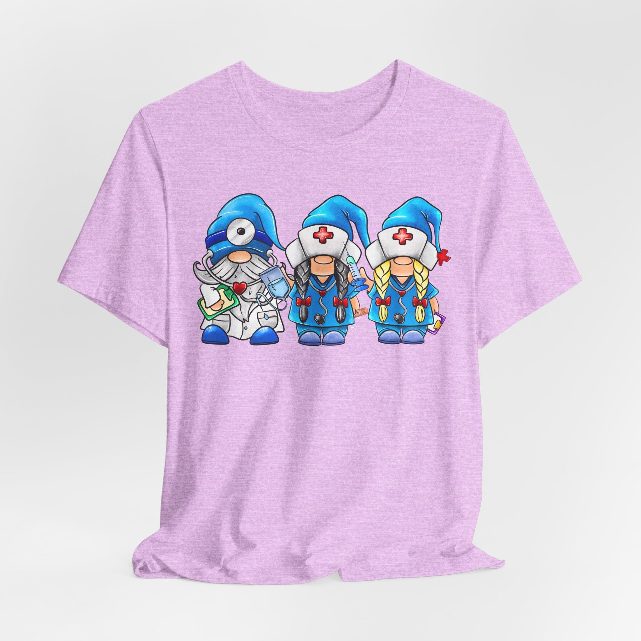 Nurse Gnome Trio T-Shirt – Cute Medical Team Graphic Tee
