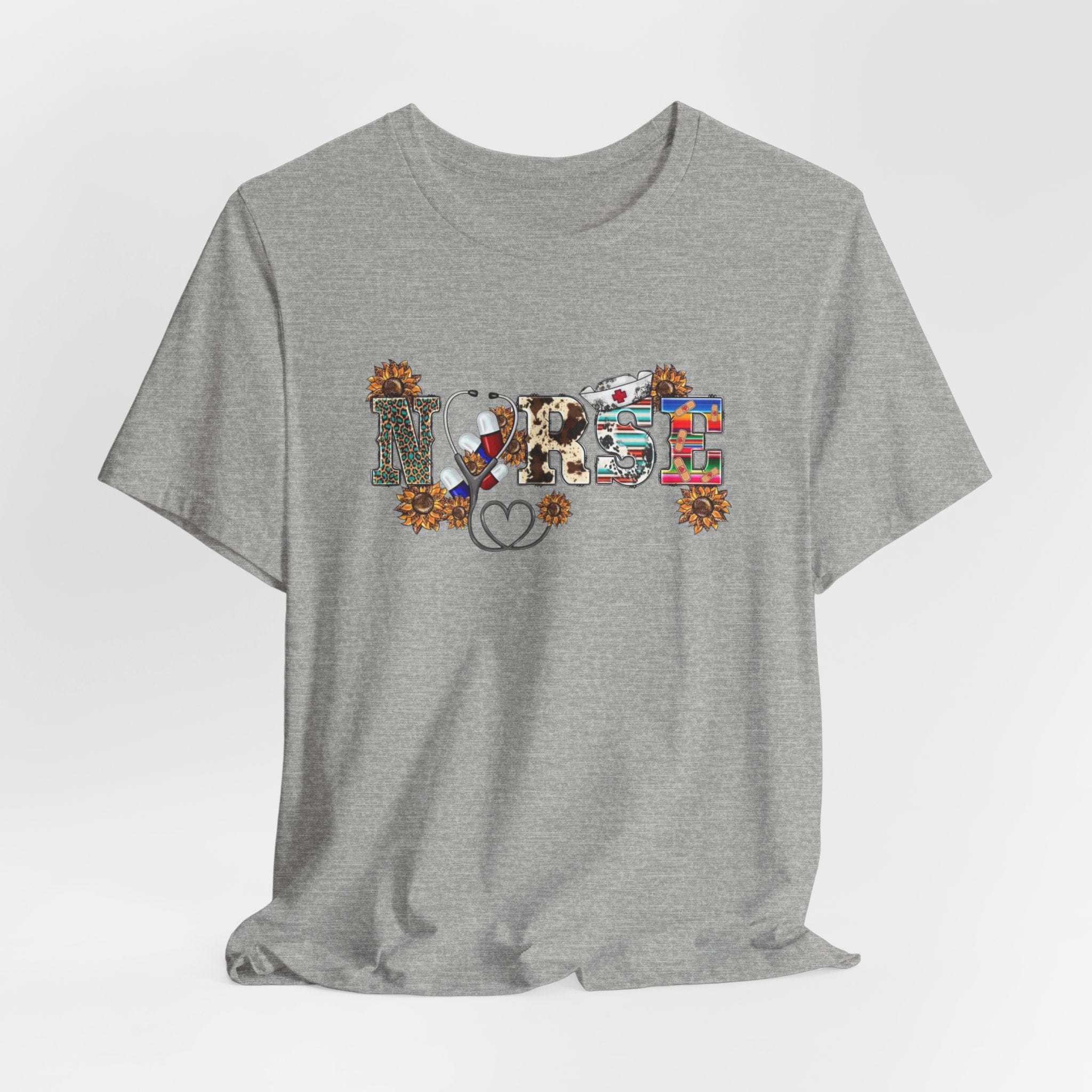Blessed Floral Tee — "Blessed" Heart Graphic T-Shirt